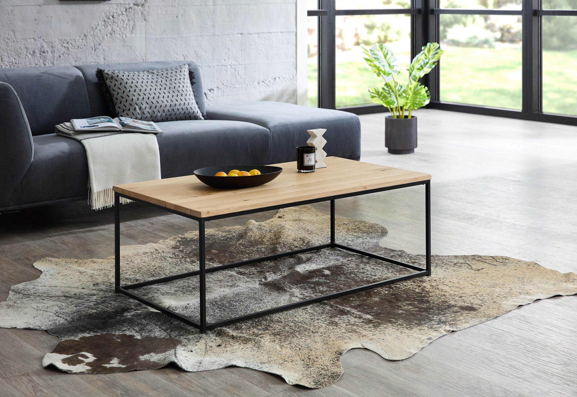 Stolkom Couchtisch »Thor Wohnzimmertisch Massivholz im Industrial Style BxH günstig online kaufen