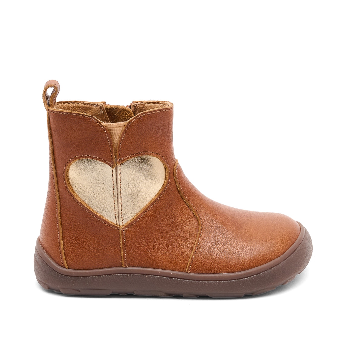 Bisgaard Barfußschuh »barefoot runa«  Winterboots, Stiefelette mit Metallic-Herzchen-Motiv seitlich