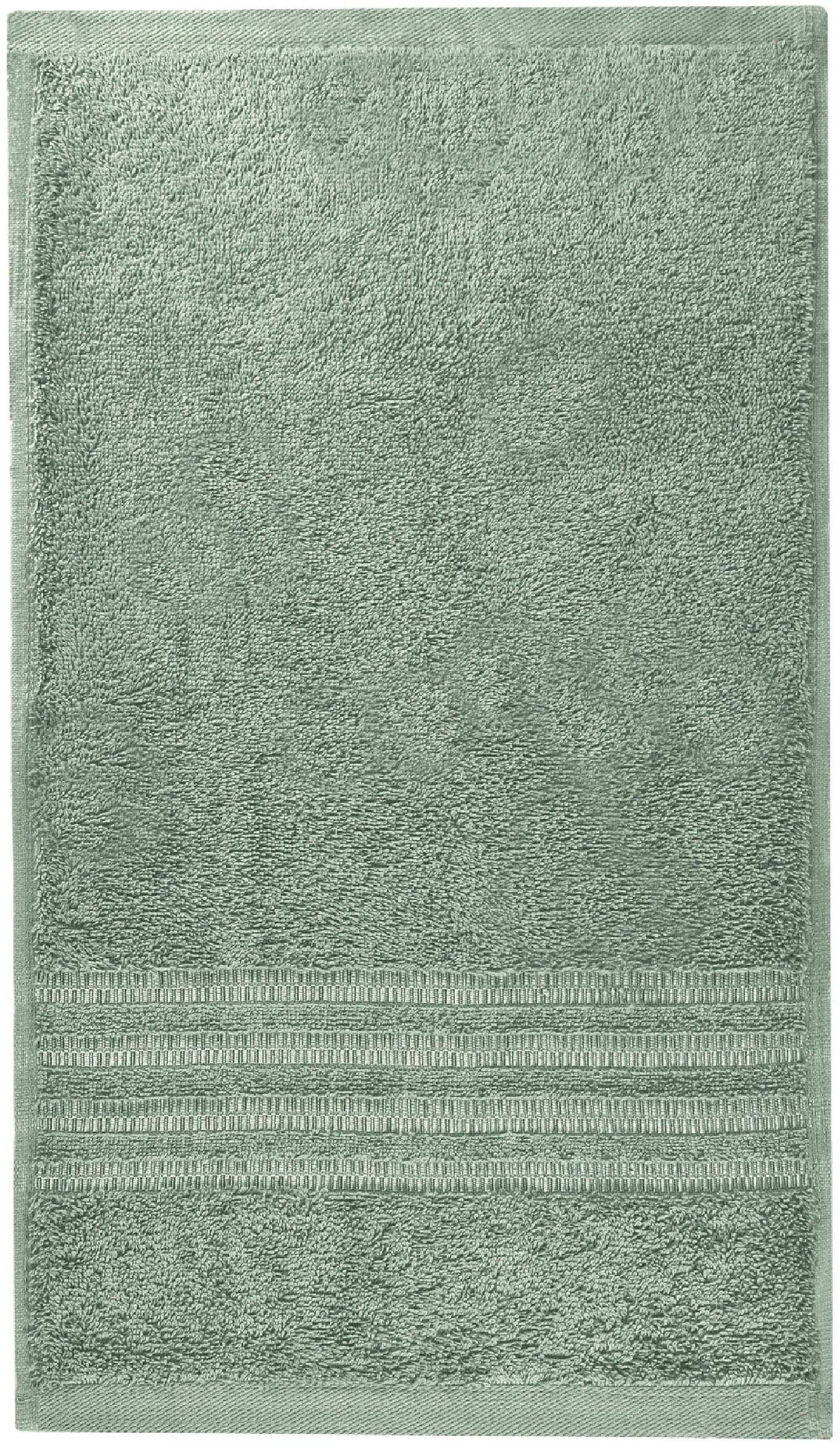 Schiesser Gästehandtücher »Milano aus 100% Baumwolle mit eleganter Bordüre in Hoch-Tief-Optik«, (Set, 5 St., 5er Set Gästehandtücher 30 x 50 cm), Made in Green