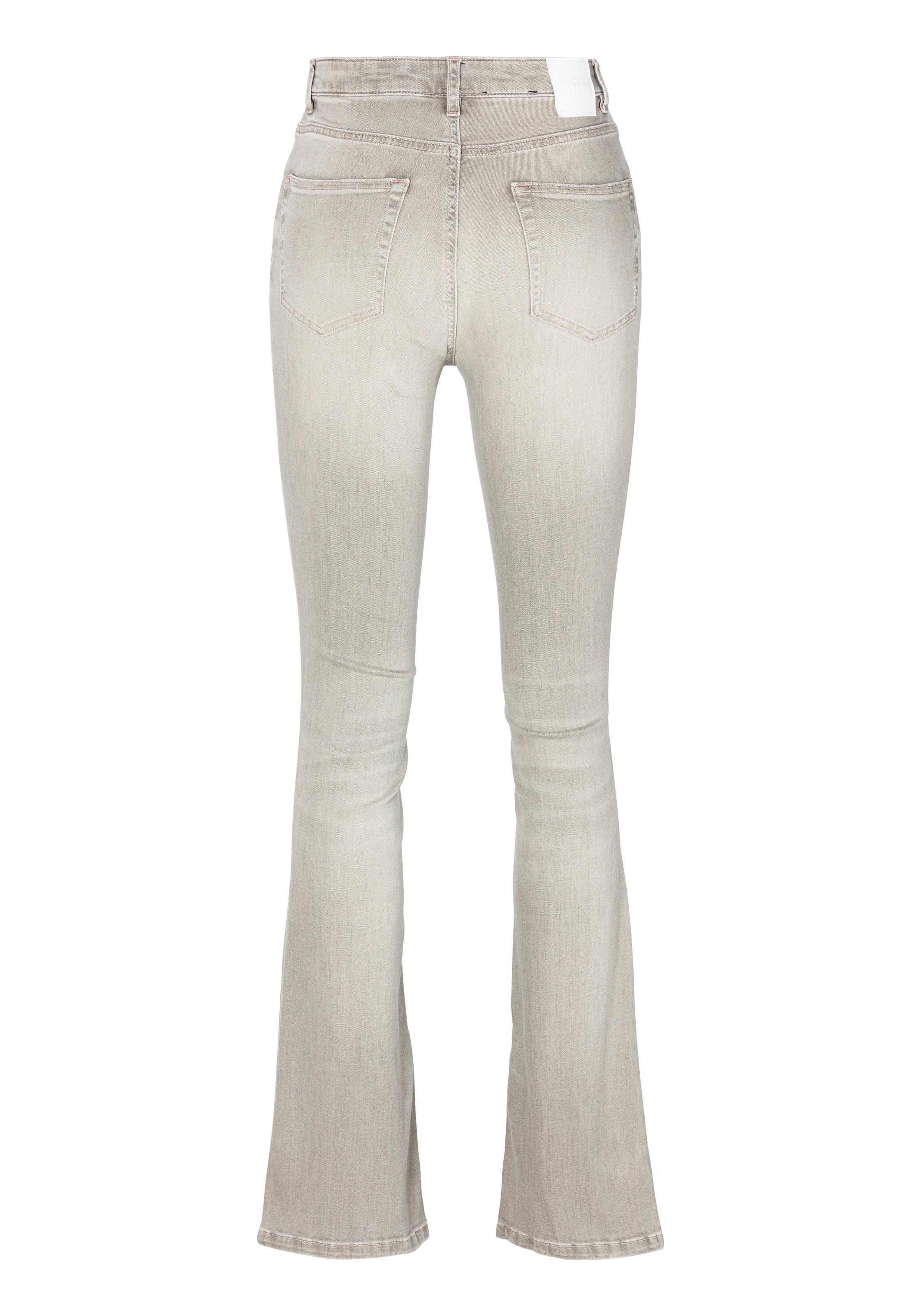 BOSS ORANGE Schlagjeans »Rosa High Rise Bootcut Premium Damenmode«, mit BOSS Leder-Badge