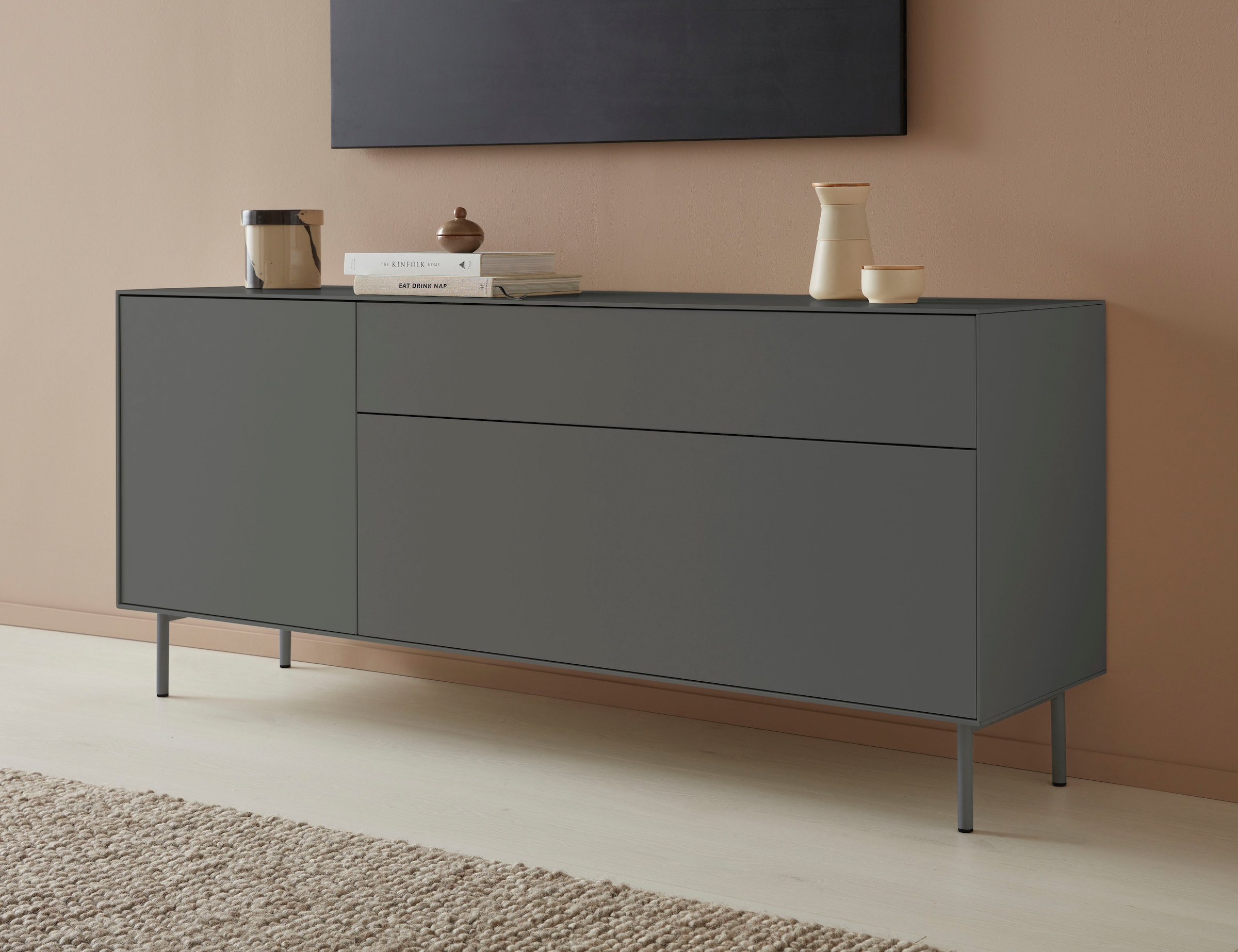 LeGer Home by Lena Gercke Lowboard »Essentials«, Breite: 167 cm, MDF lackie günstig online kaufen