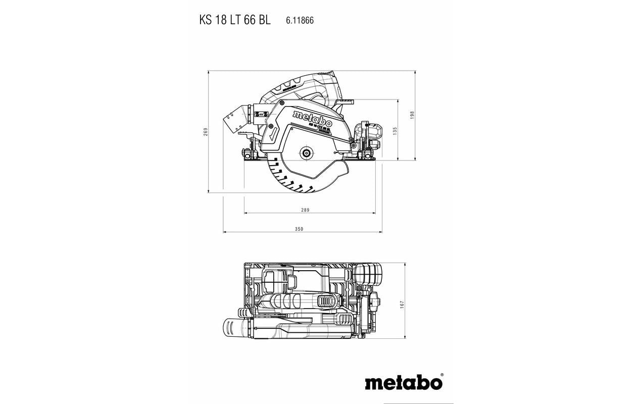 metabo Akku-Handkreissäge »Metabo Akku-Handkreissäge KS 18 LTX« Ohne Akku