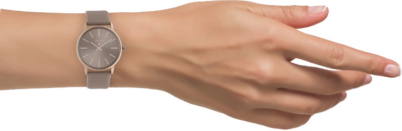 OOZOO Quarzuhr Armbanduhr, Damenuhr, Lederarmband