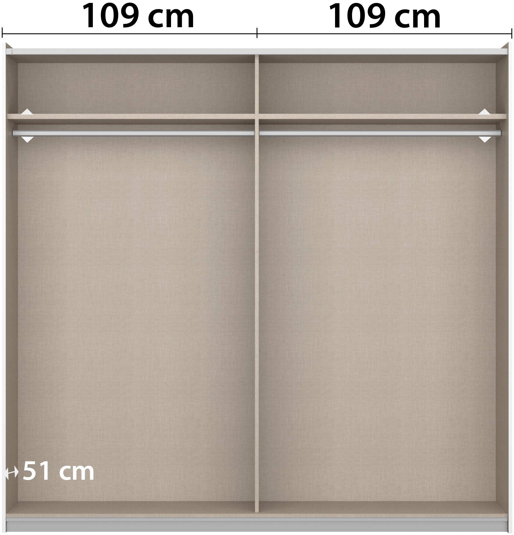 rauch Schwebetürenschrank »Kleiderschrank Drehtürenschrank Schrank Garderobe KRONACH TOPSELLER« in 3 Ausstattungen BASIC/CLASSIC/PREMIUM, Breiten 131/175/218/261 cm,  optional ohne, mit 1 oder 2 Spiegel, viel Stauraum MADE IN GERMANY