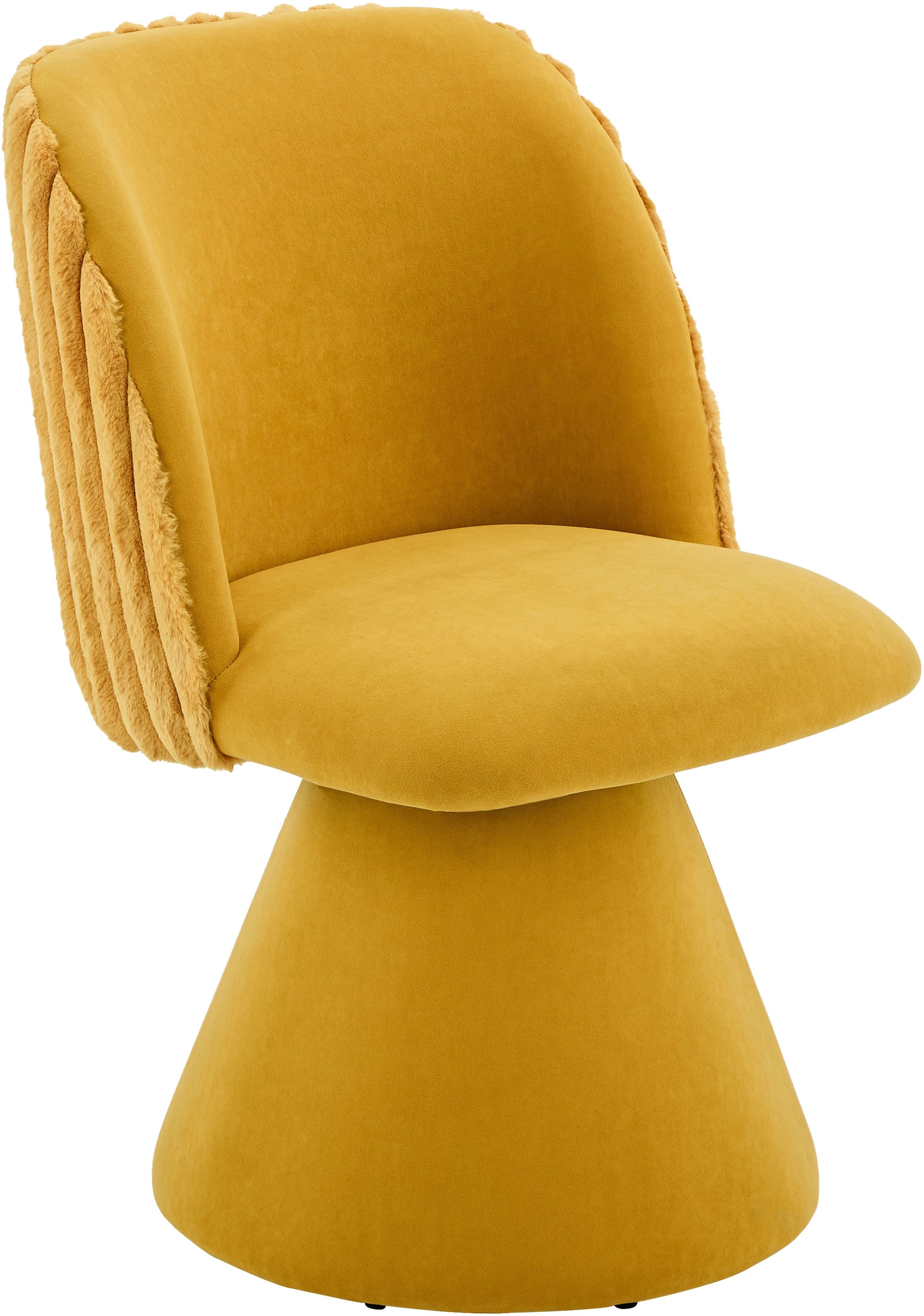 HELA Drehstuhl »BARI I« (Set) 2 Stk.360° drehbar, Polsterfuß, Materialkombi, Außen Felloptik Innen Velvet