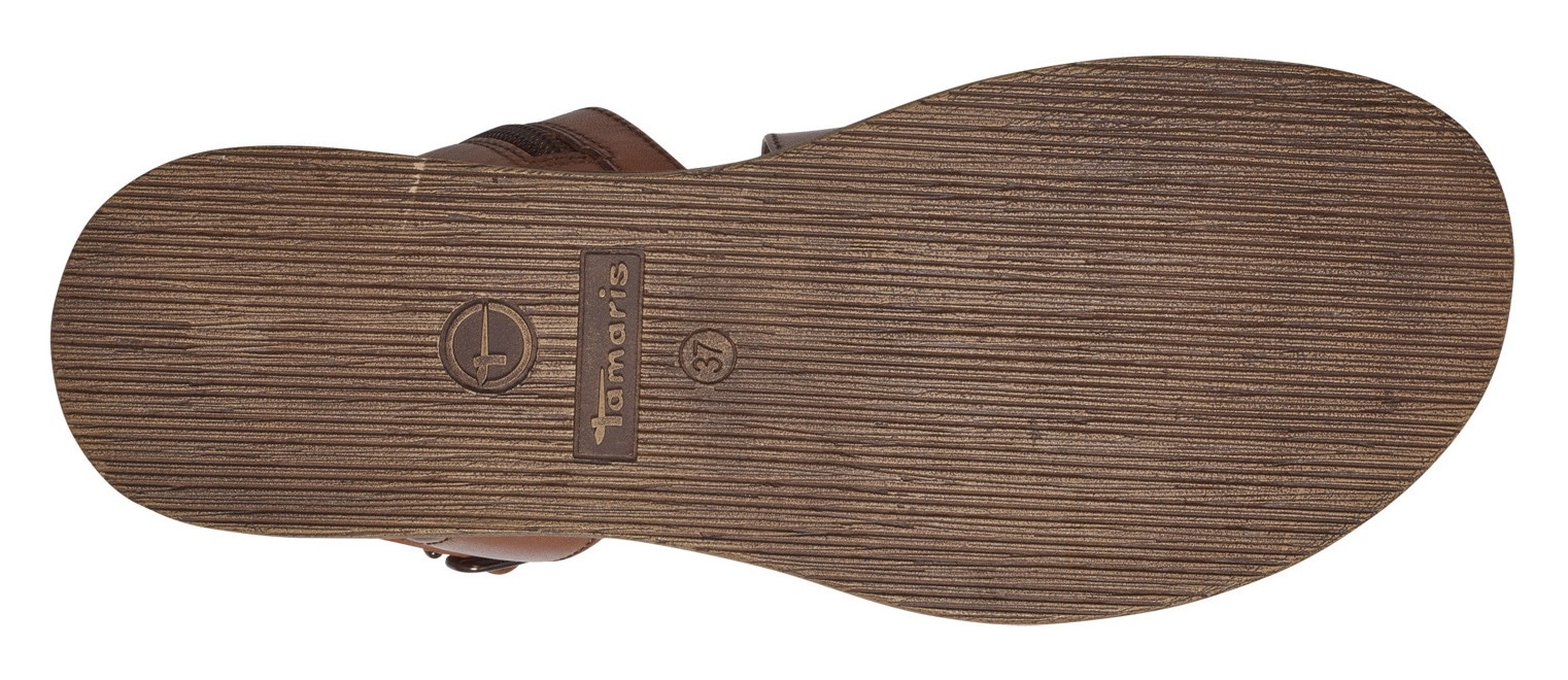 Tamaris Sandale, Sommerschuh, Sandalette, Keilabsatz, mit seitlichen Reißverschluss