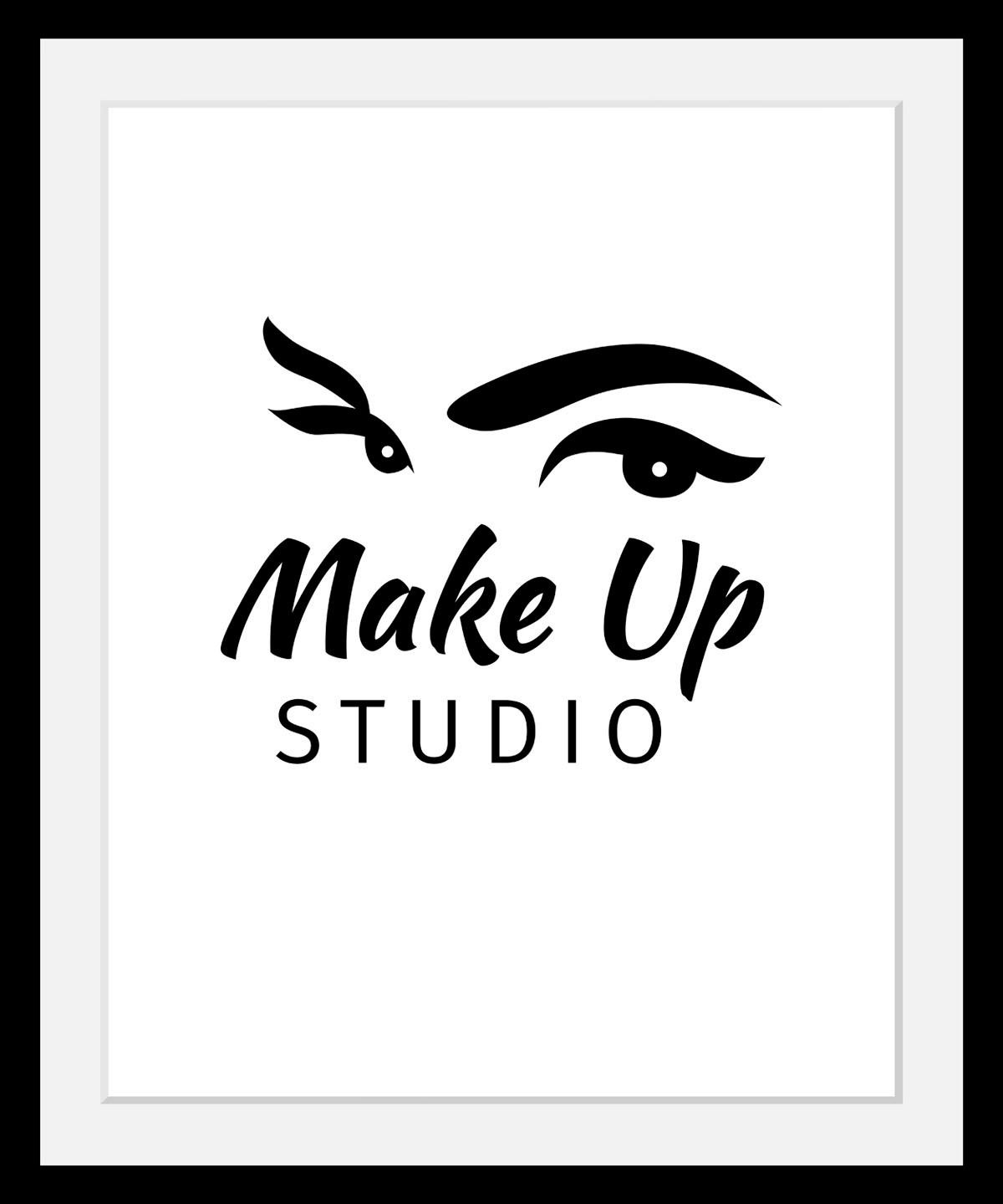 queence Bild »Make up Studio«, Schwarz-Weiß-Schriftzug-Motivationsbilder-Fa günstig online kaufen