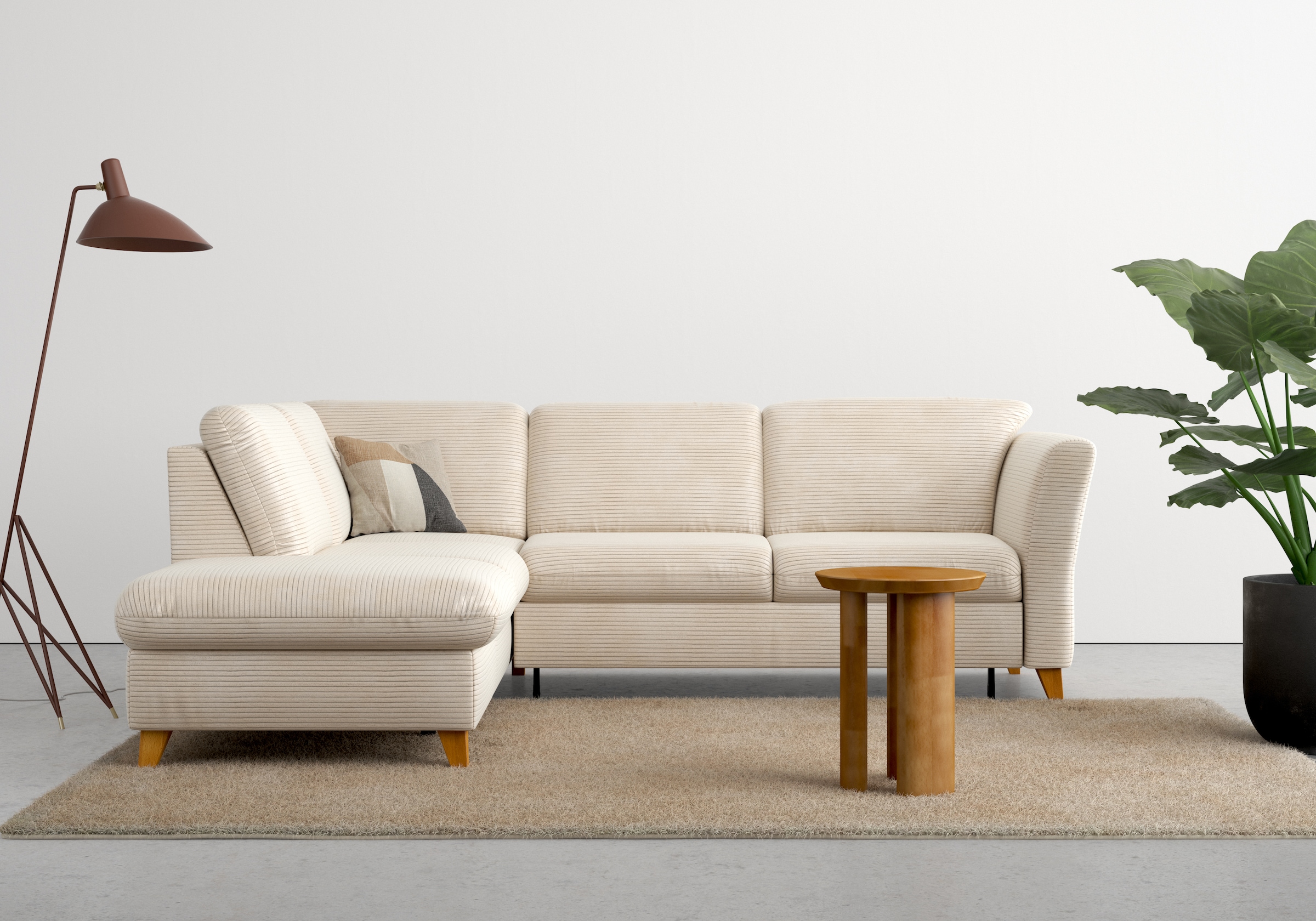 Home affaire Ecksofa »Trelleborg L-Form«, wahlweise mit Bettfunktion und Bettkasten, inkl. Federkern-Polsterung