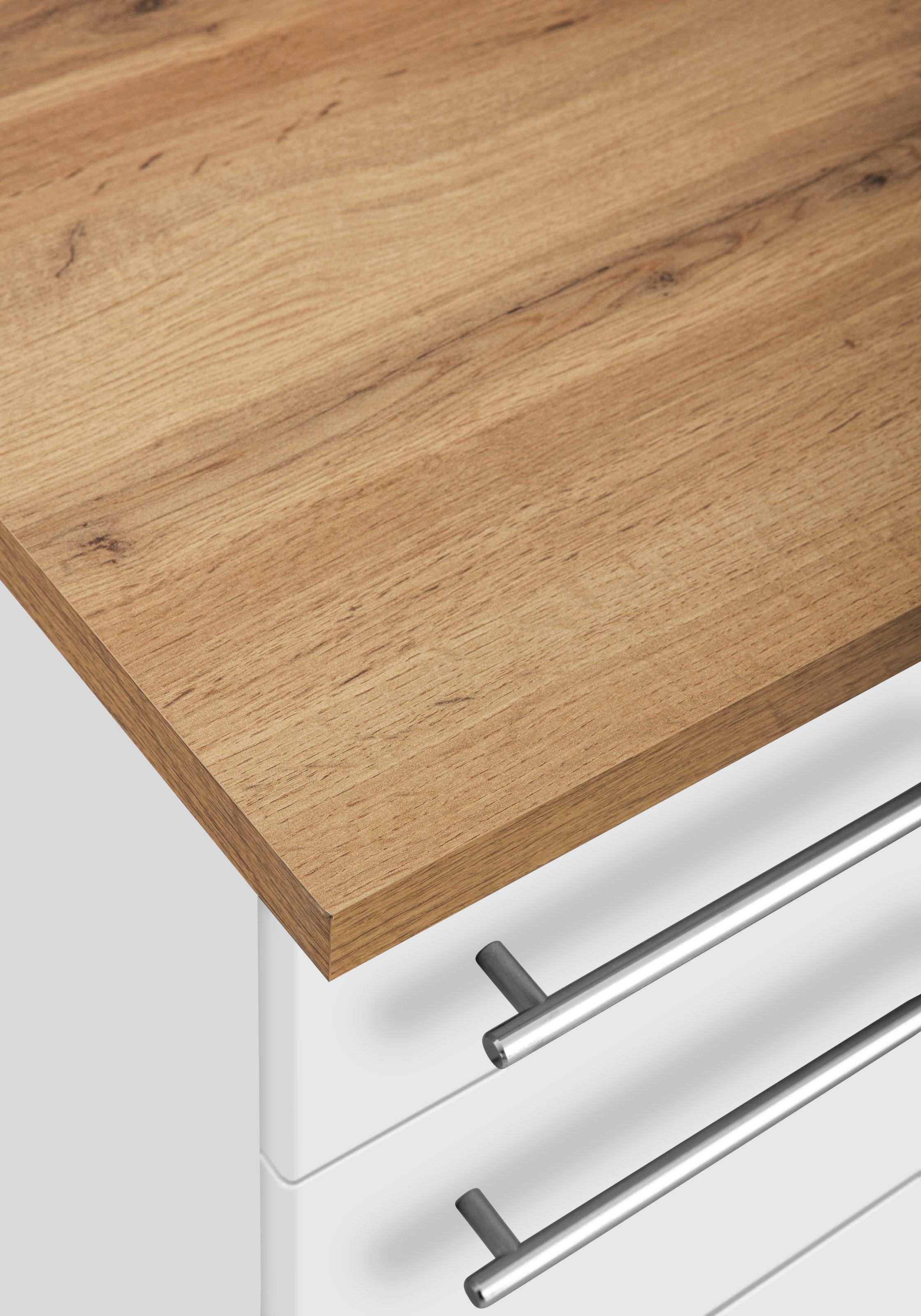 KOCHSTATION Winkelküche »KS-Samos« Stellbreite 220x220 cm, wahlweise mit E-Geräten, mit Arbeitsplatte