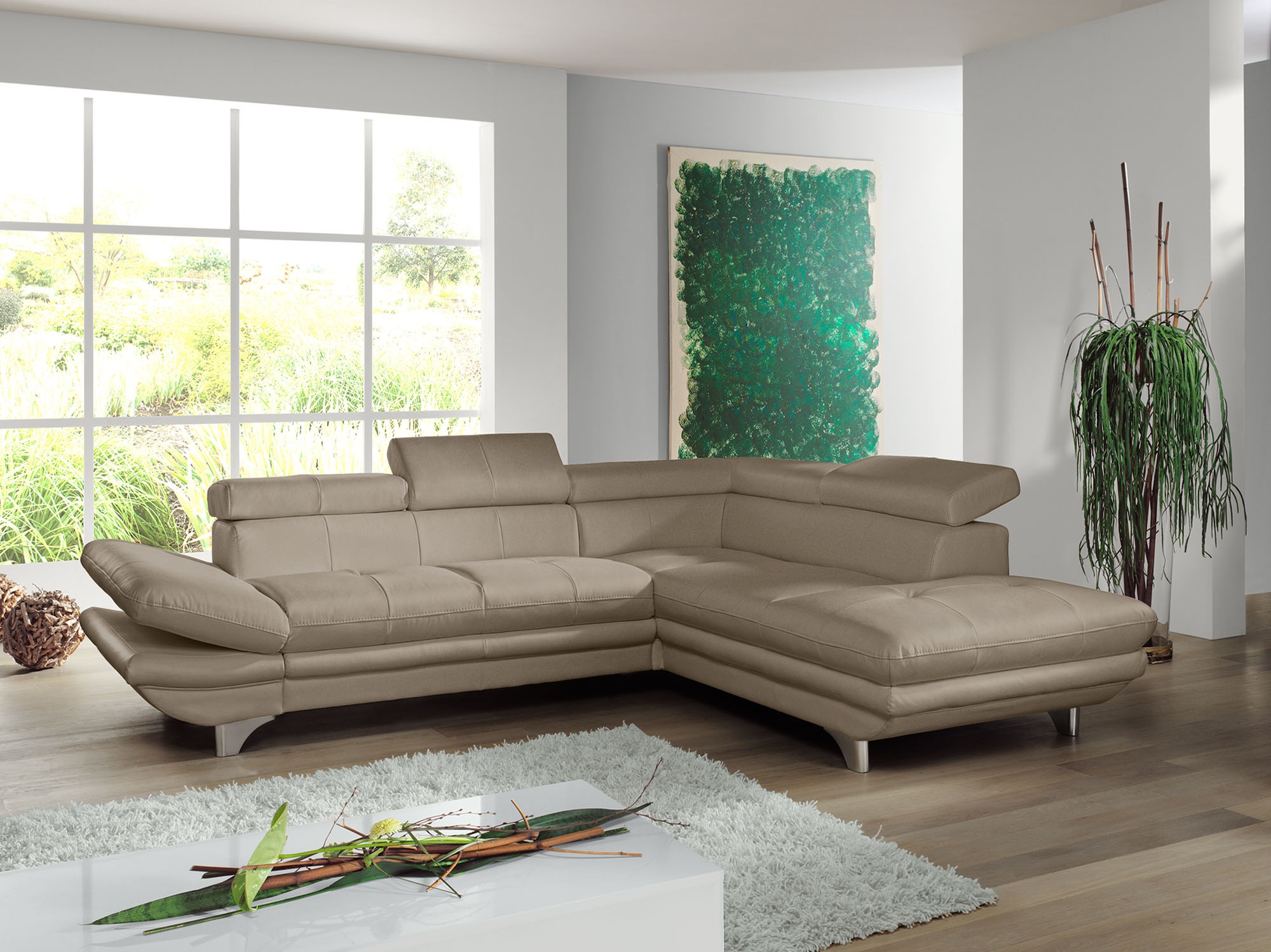 COTTA Ecksofa »Enterprise L-Form«, mit Arm- & Kopfteilverstellung, wahlweise mit Bettfunktion