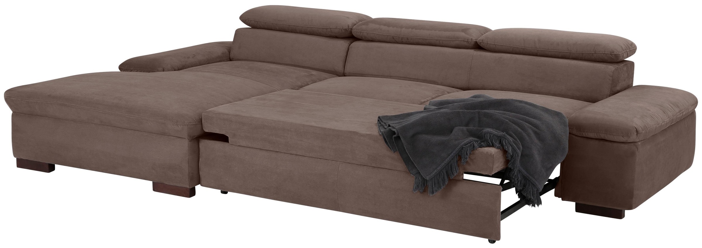 Home affaire Ecksofa »Alberto L-Form«, mit Kopfteilverstellung, wahlweise mit Bettfunktion