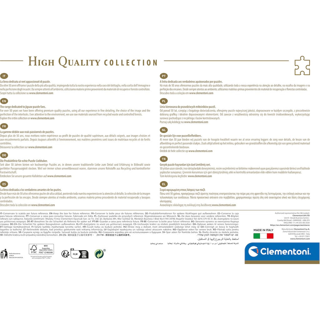 Clementoni® Puzzle »High Quality Collection, Paradies auf Erden«