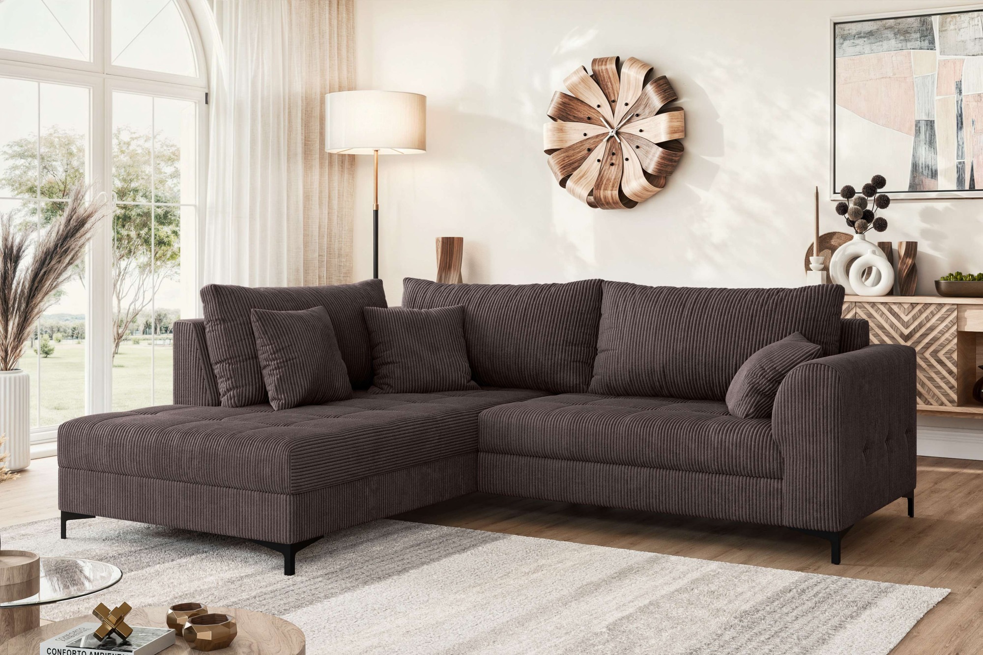 OTTO home Ecksofa »LEEVKE Design-Sofa mit Ottomane rechts/links bestellbar, günstig online kaufen