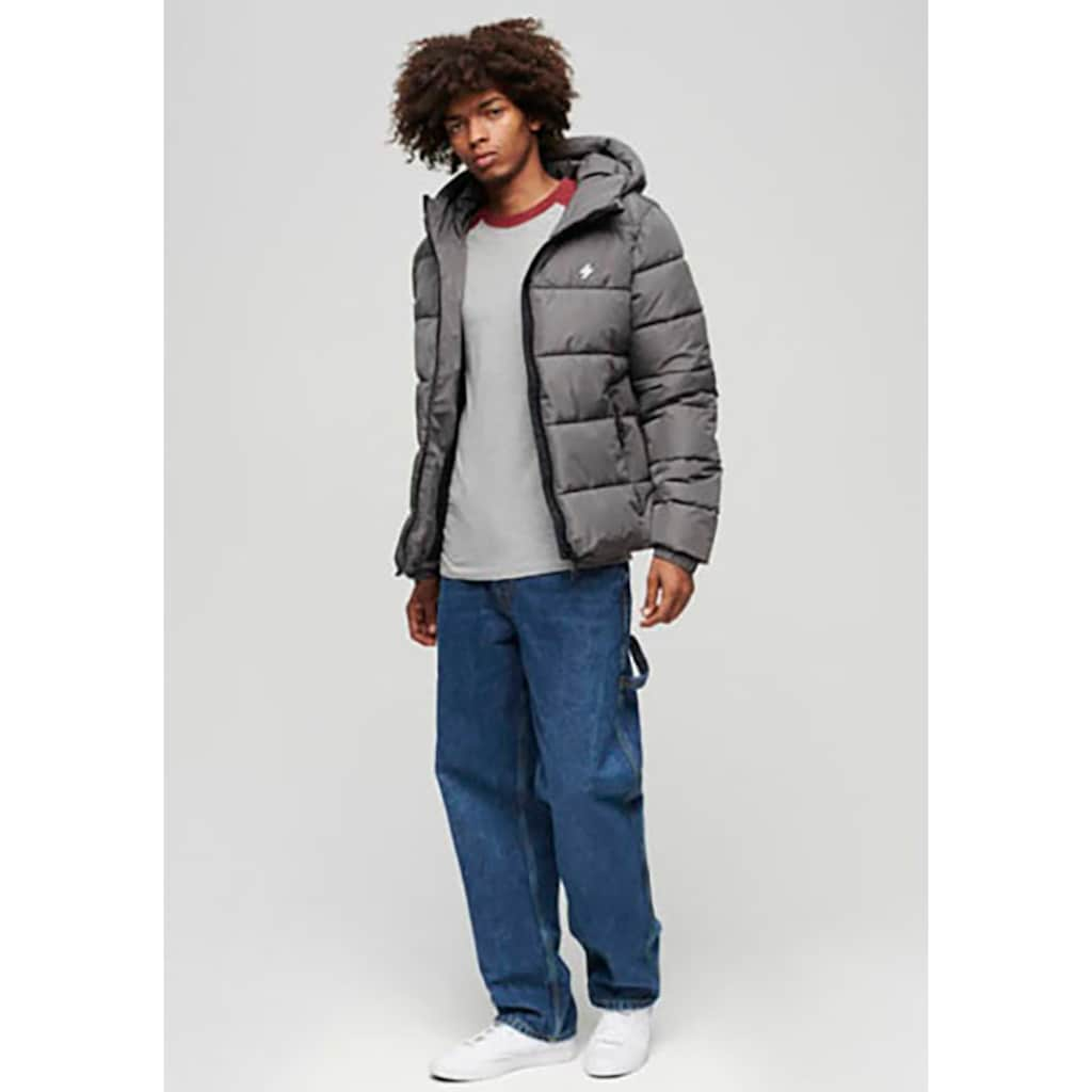 Superdry Steppjacke »HOODED SPORTS PUFFR JACKET«, mit Kapuze