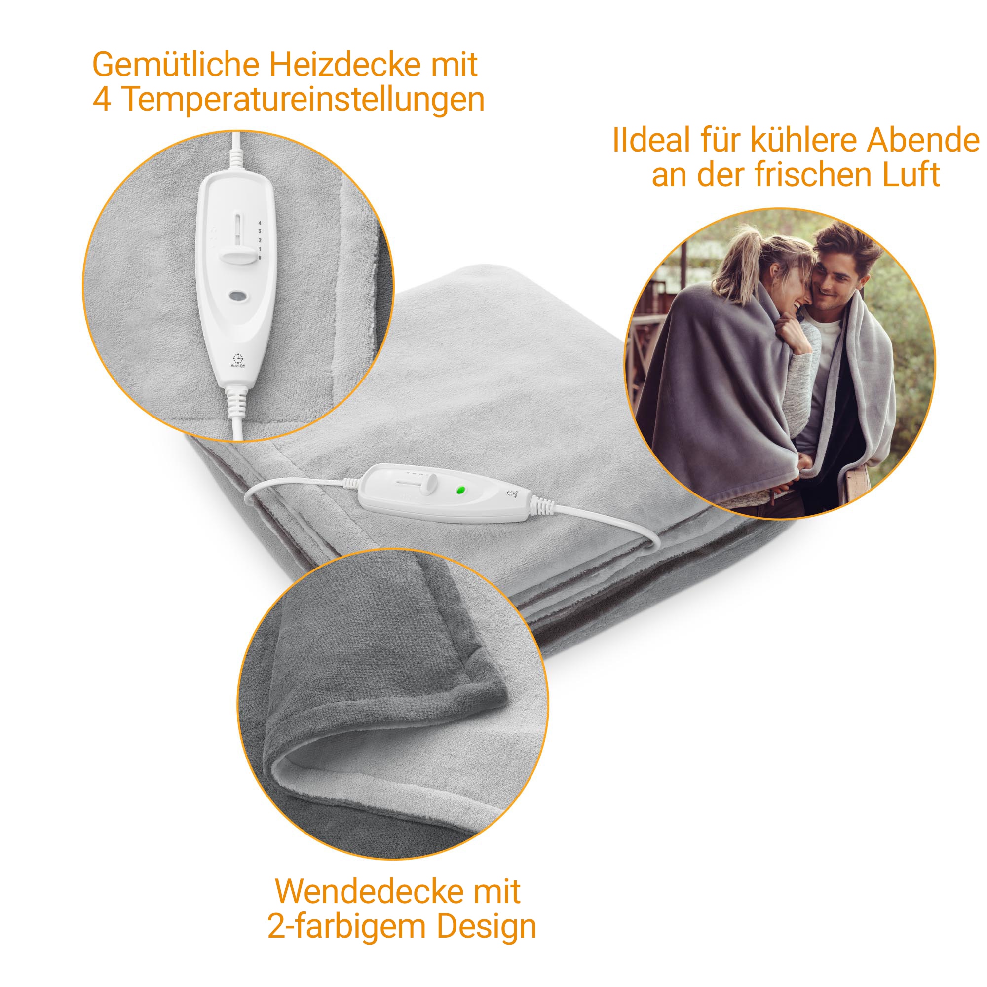 Medisana Heizdecke »HB 675« 4 Temperaturstufen, schnelles Aufwärmen, 200×150cm, autom. Abschaltung