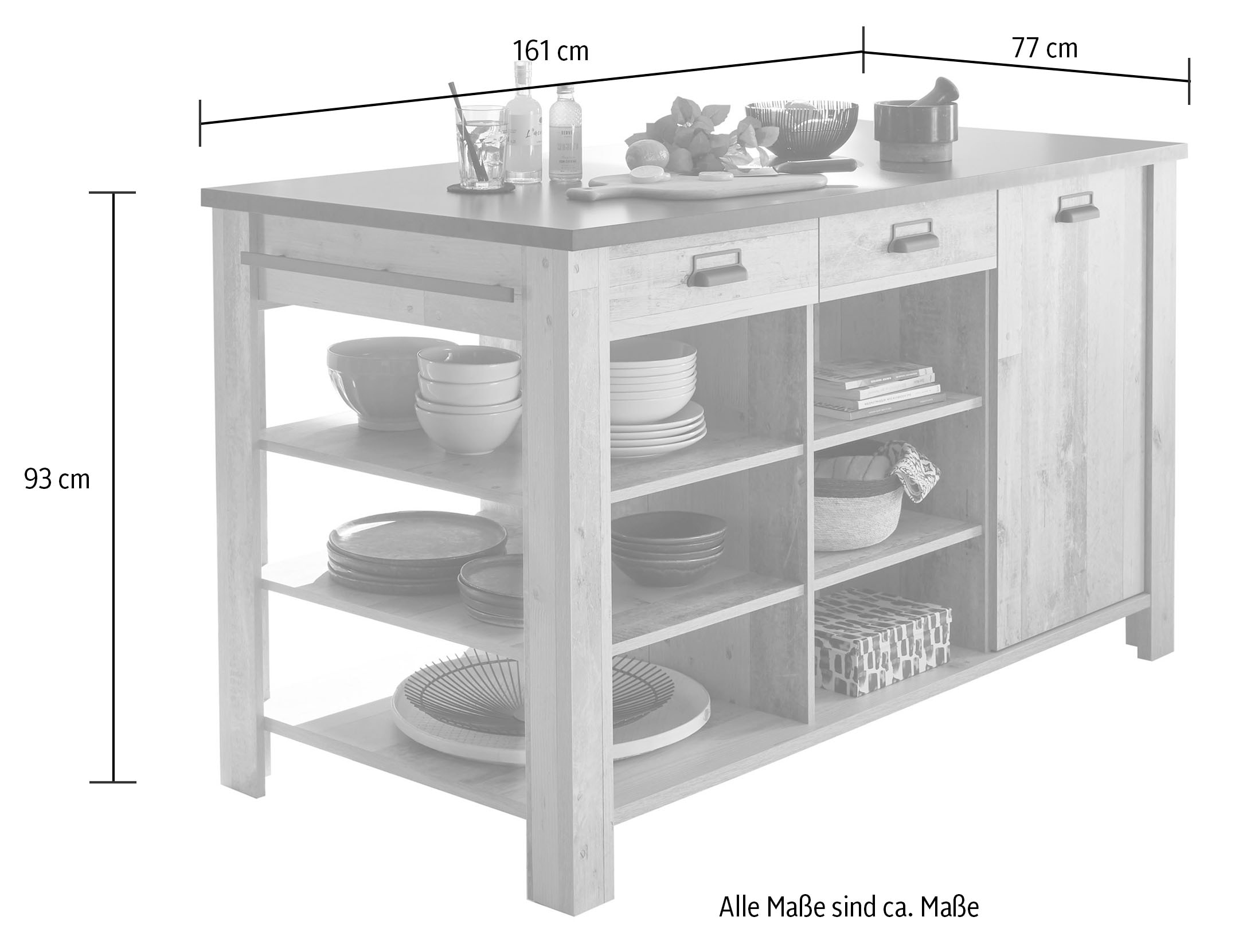 Home affaire Küche »Sherwood«, Breite 400 cm, ohne E-Geräte