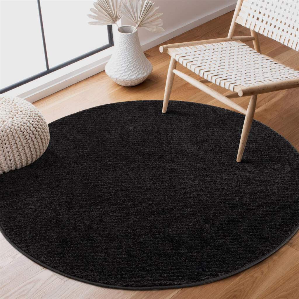 Carpet City Teppich »Friseé-Teppich FANCY900«, rund, 12 mm Höhe, Kurzflor, günstig online kaufen