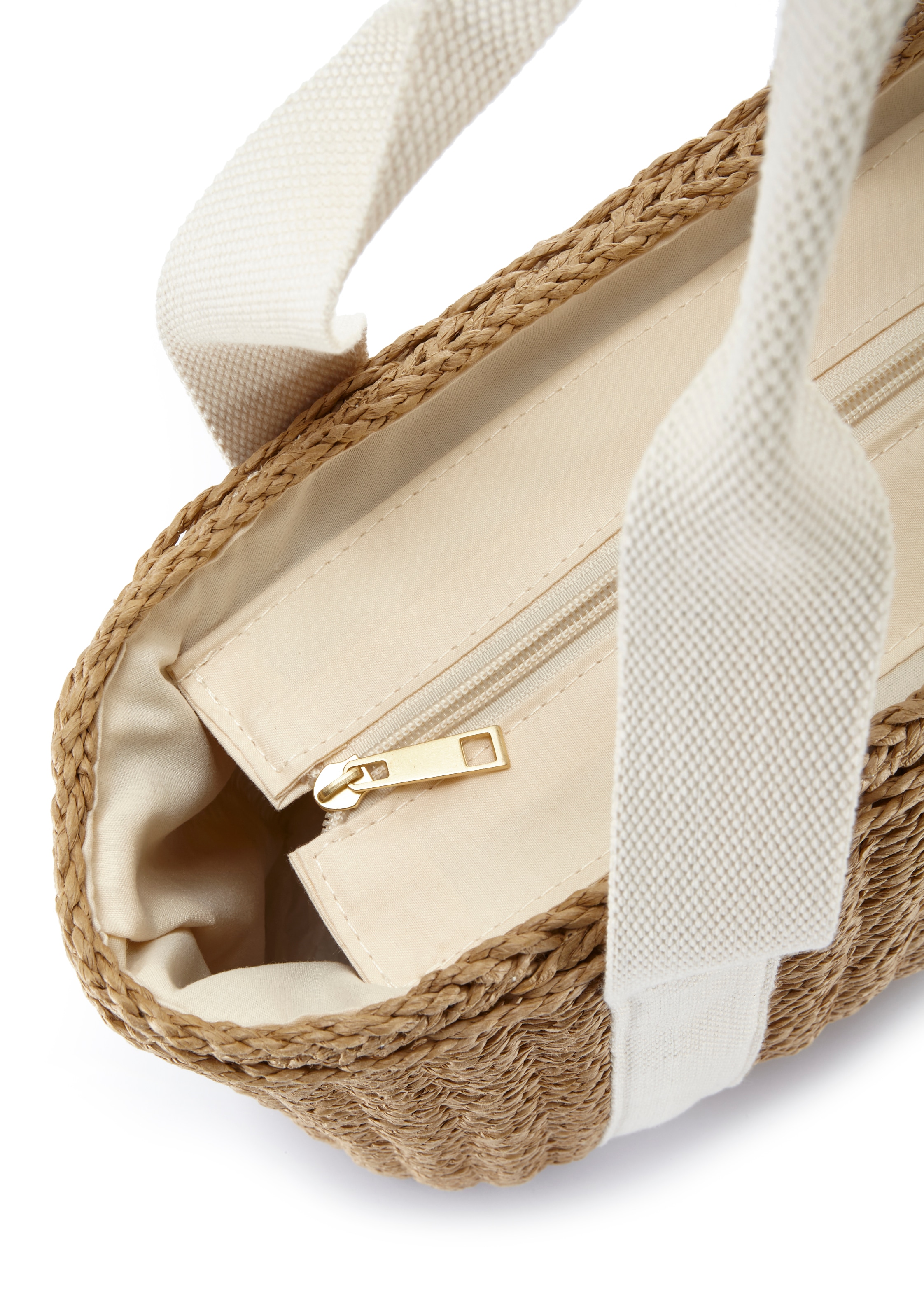 Vivance Shopper »Strandtasche«, Schultertasche,Korbtasche,Tragetasche,Bast-Optik VEGAN