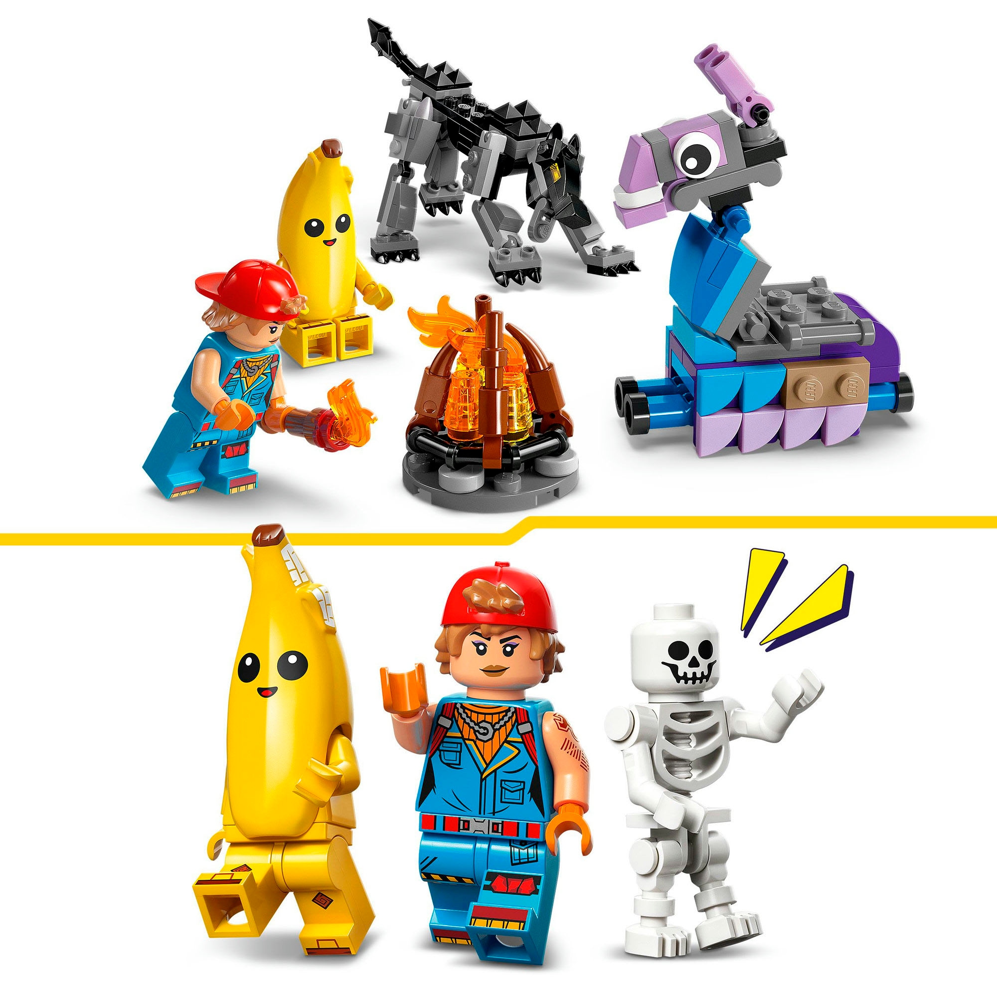 LEGO® Konstruktionsspielsteine »Das Lager von Schali und der Zündkerzenkünstlerin (77075)«, (250 St.), LEGO Fortnite; Made in Europe