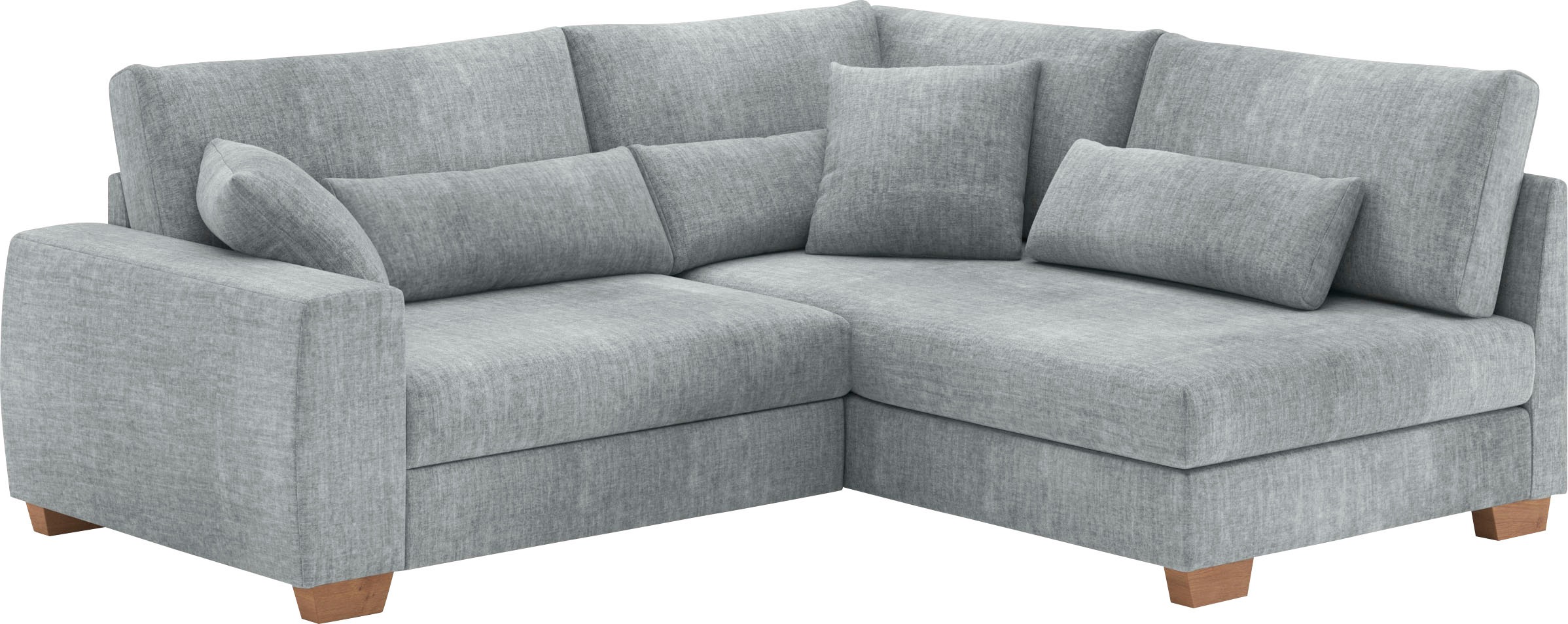 Mr. Couch Ecksofa »Hilla L-Form« Mit Federkern, wahlweise mit Bettfunktion günstig online kaufen