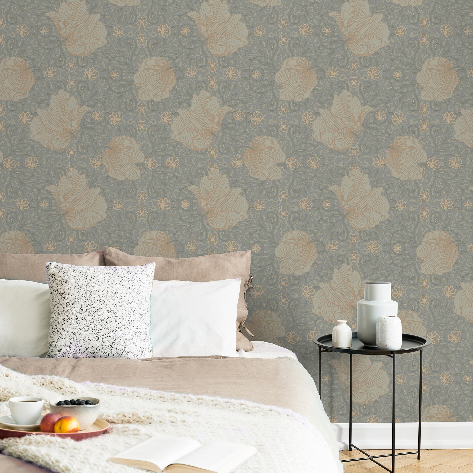 Superfresco Easy Vliestapete »Vayen« geblümt geprägt 10mx52cm (ca. 5m2) günstig online kaufen