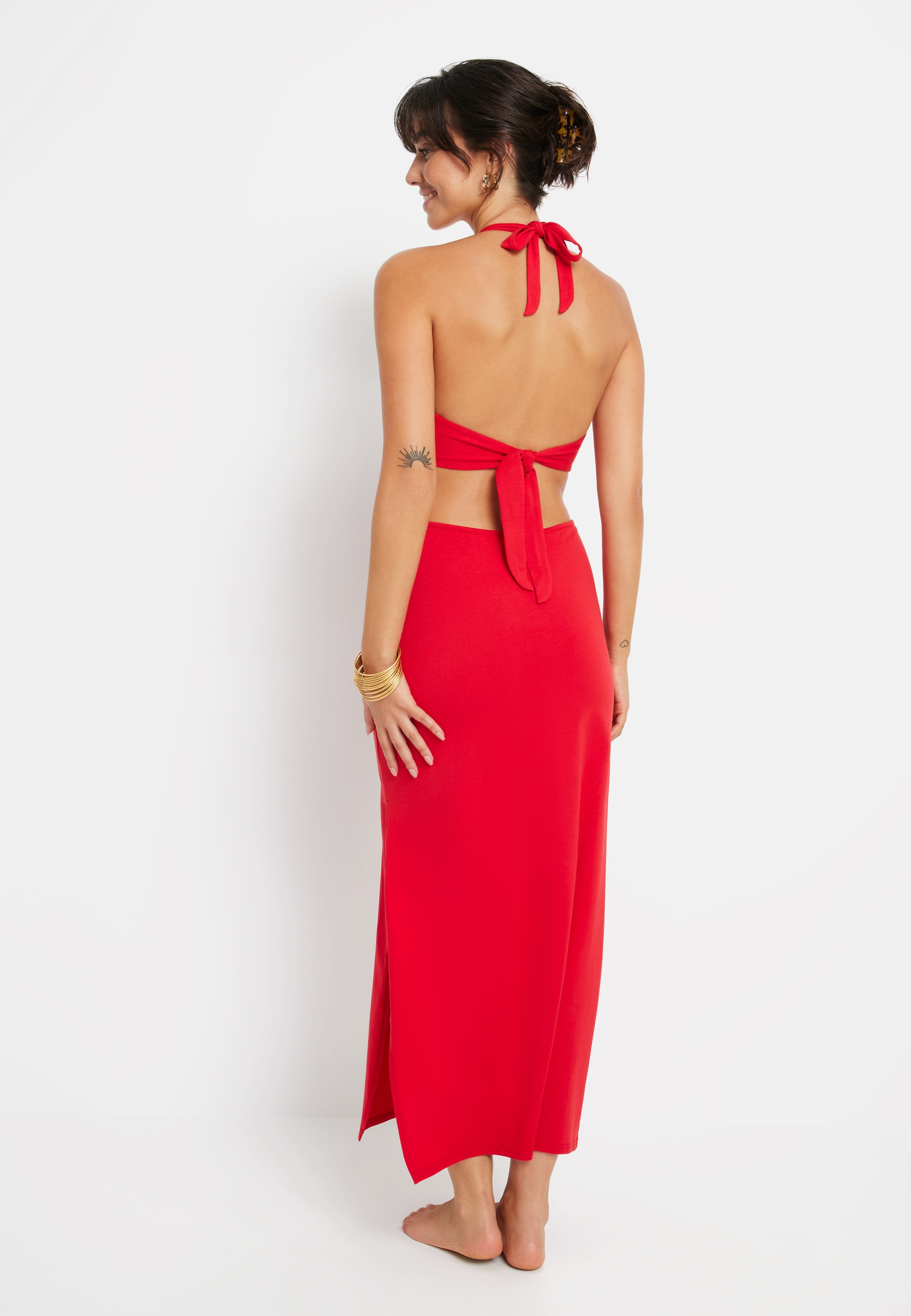LSCN by LASCANA Neckholderkleid mit Cut-outs