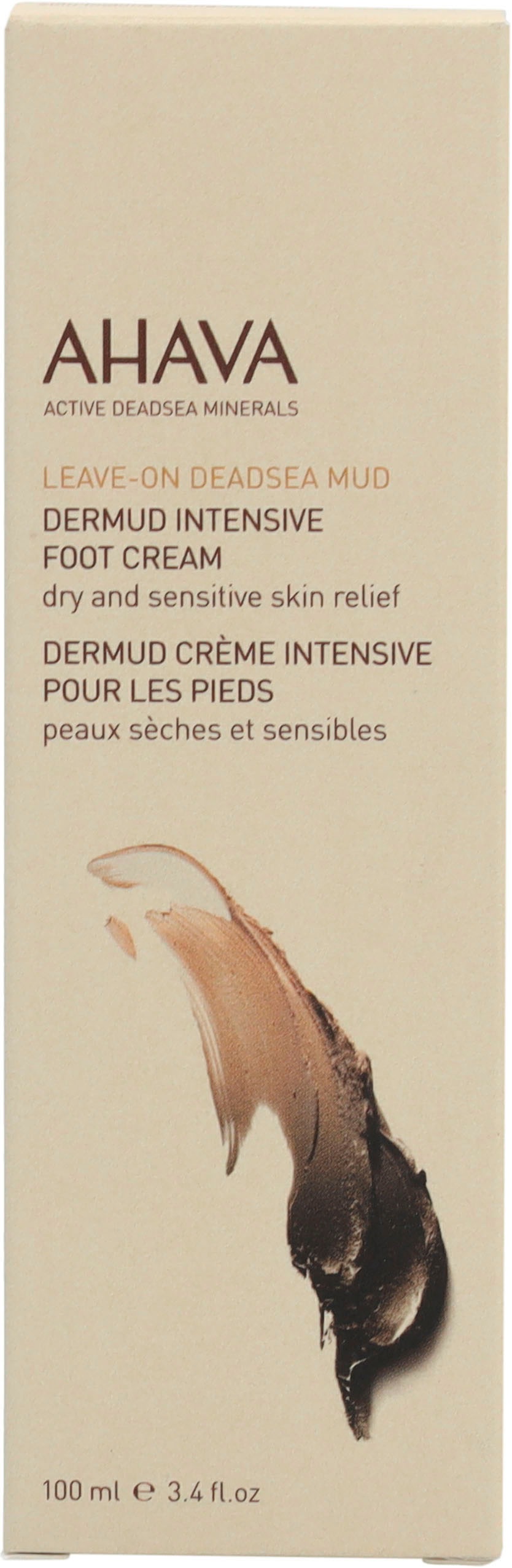 AHAVA Fußcreme »Deadsea Mud Dermud Intensive Foot Cream«, Lindert Rötungen, Juckreiz und Reizungen bei trockenen, wunden Füßen.