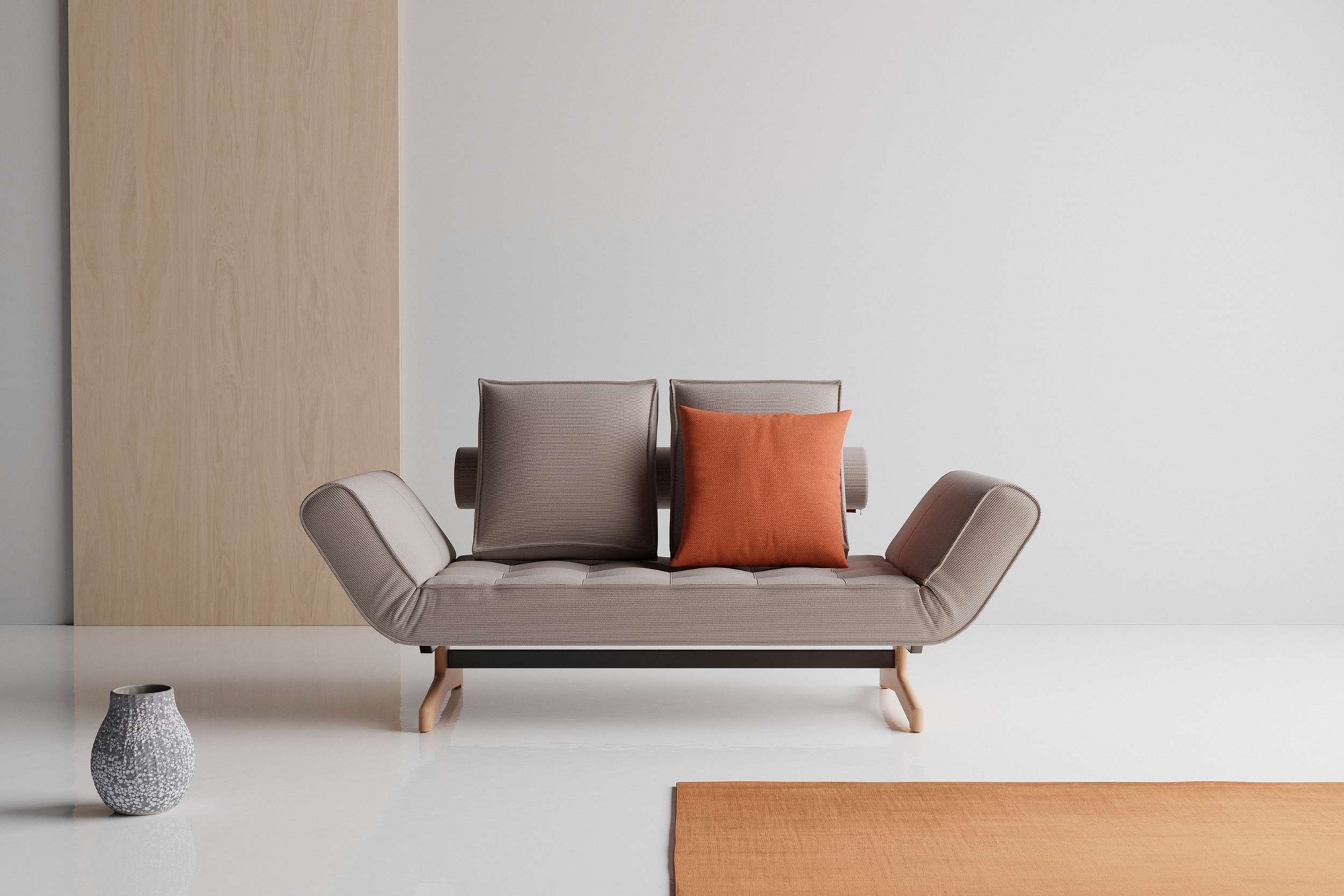 INNOVATION LIVING ™ 3-Sitzer »Ghia Schlafsofa«, eine große Liegefläche mit geringer Stellfläche, beidseitig abklappbar