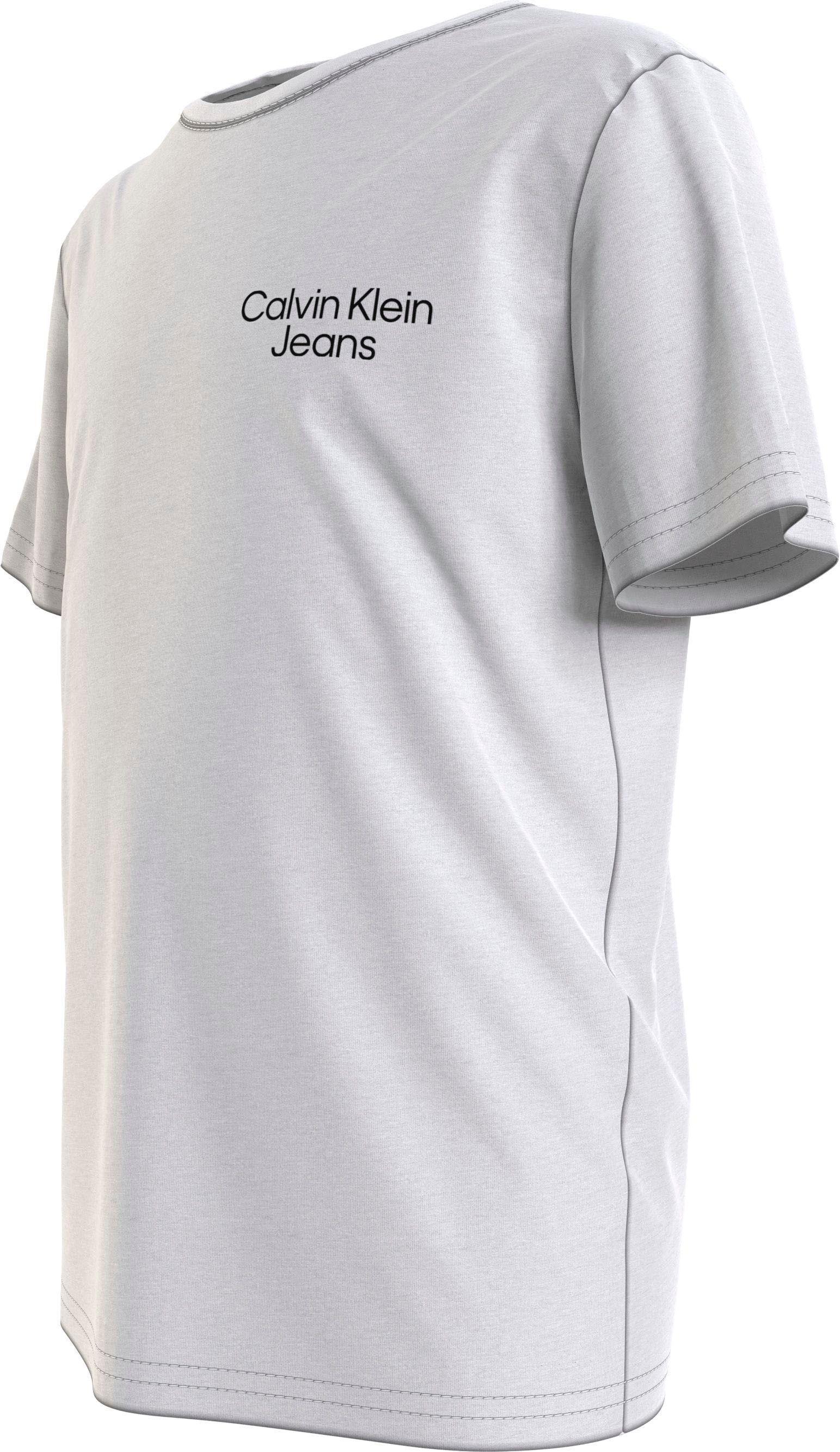 Brust Calvin und mit auf Klein Jeans der Calvin T-Shirt, Ärmel am Klein Logoschriftzug kaufen