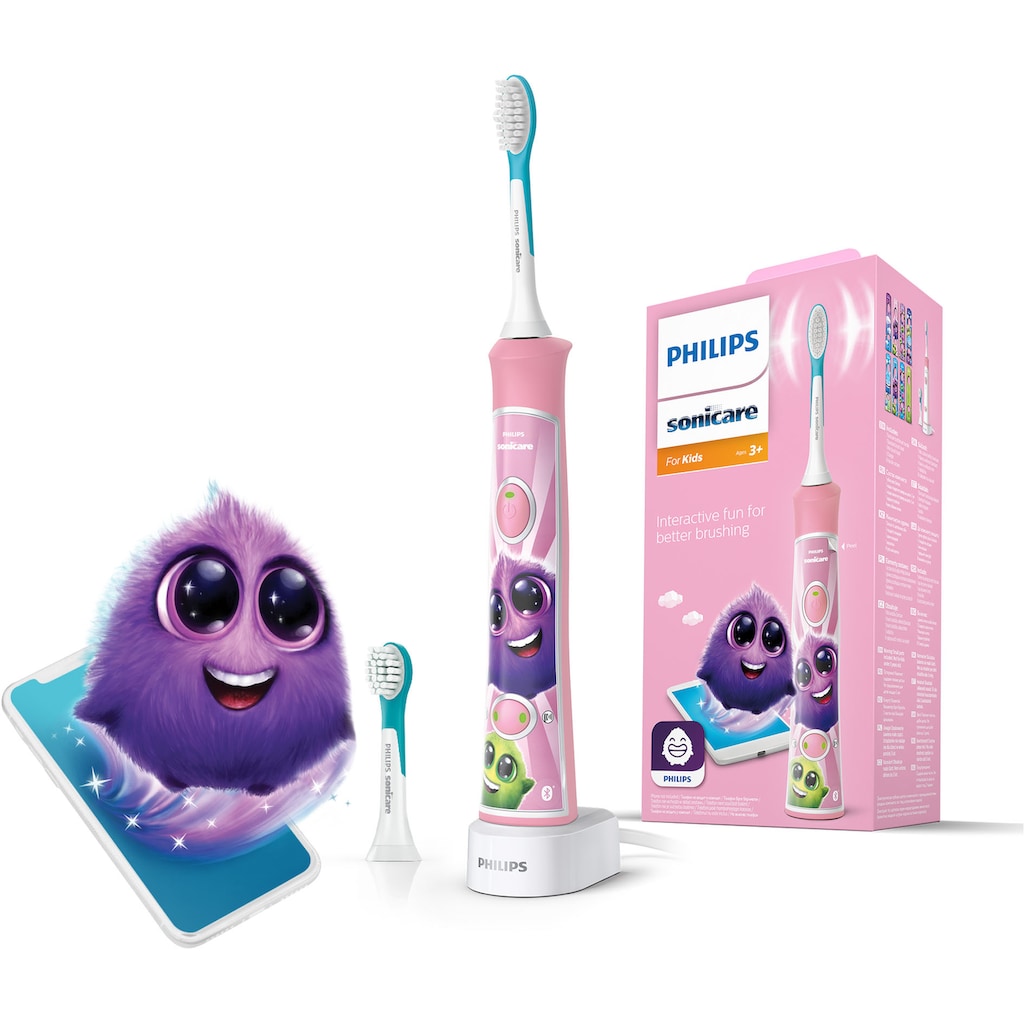 Philips Sonicare Elektrische Kinderzahnbürste »HX6352/42«, 2 St. Aufsteckbürsten, mit interaktiver Zahnputz-App