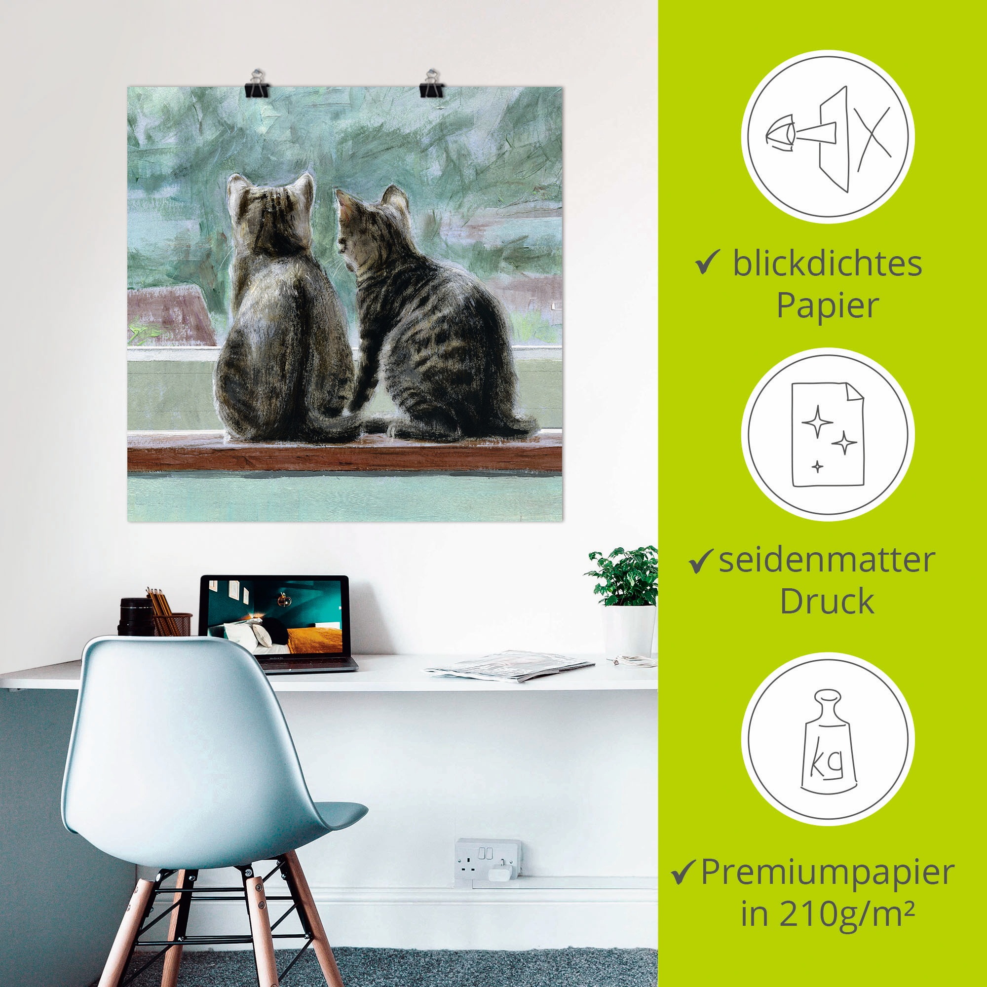 Artland Wandbild »Schöne Aussicht«, Haustiere, (1 St.), als Leinwandbild, Poster in verschied. Größen