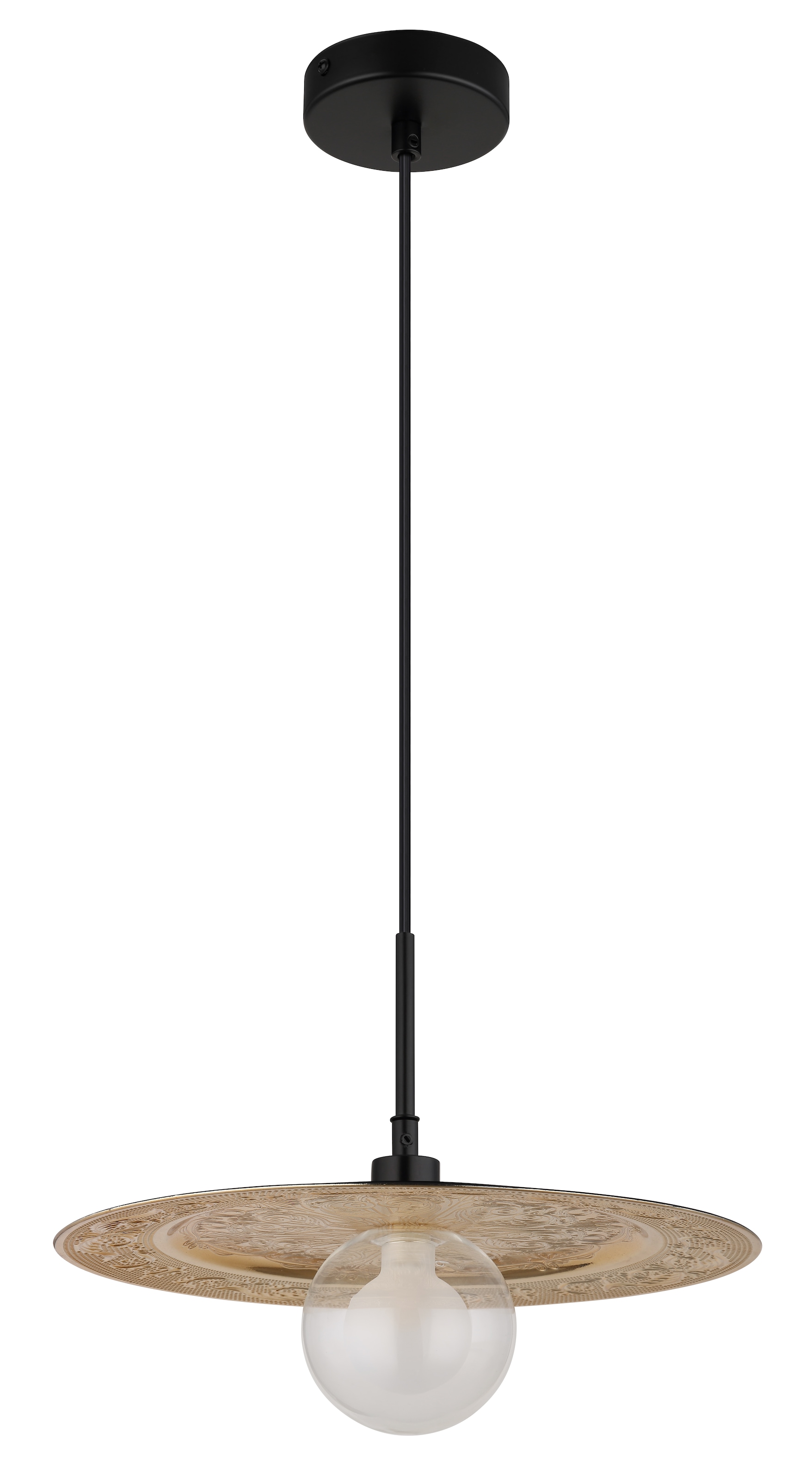 GLOBO LIGHTING Hängeleuchte »RIGA«, Leuchtmittel G9 | ohne Leuchtmittel, Hängelampe / Schlafzimmer / Küche / Esszimmer / Wohnzimmer /gold /rund