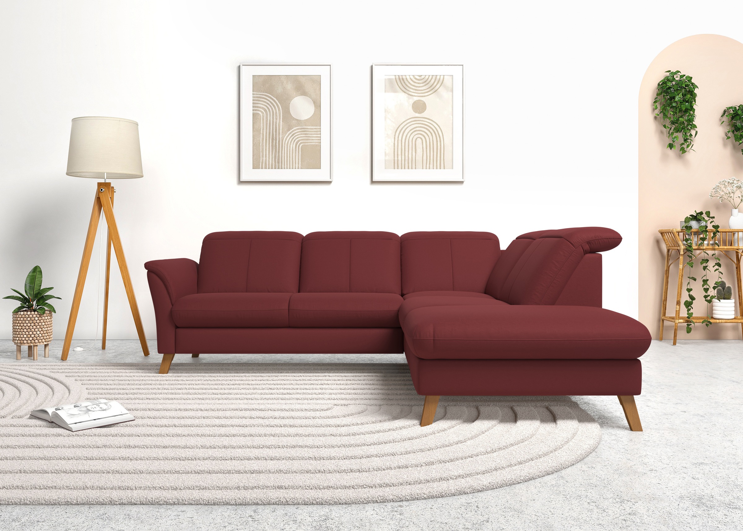sit&more Ecksofa »Romero L-Form«, wahlweise mit oder ohne TV-Funktion, Bettfunktion, Bettkasten