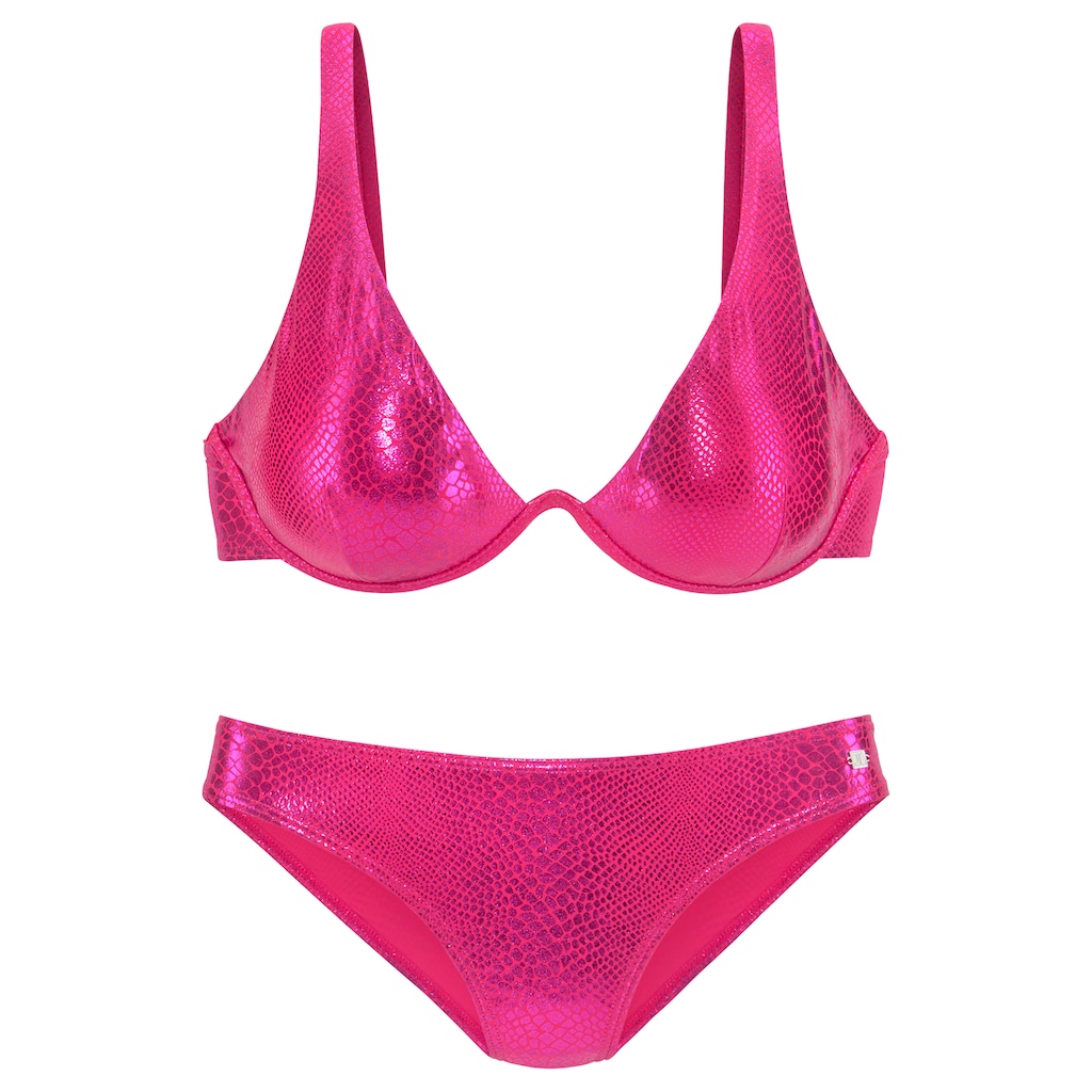 JETTE Bügel-Bikini, mit modischer Glanzbeschichtung