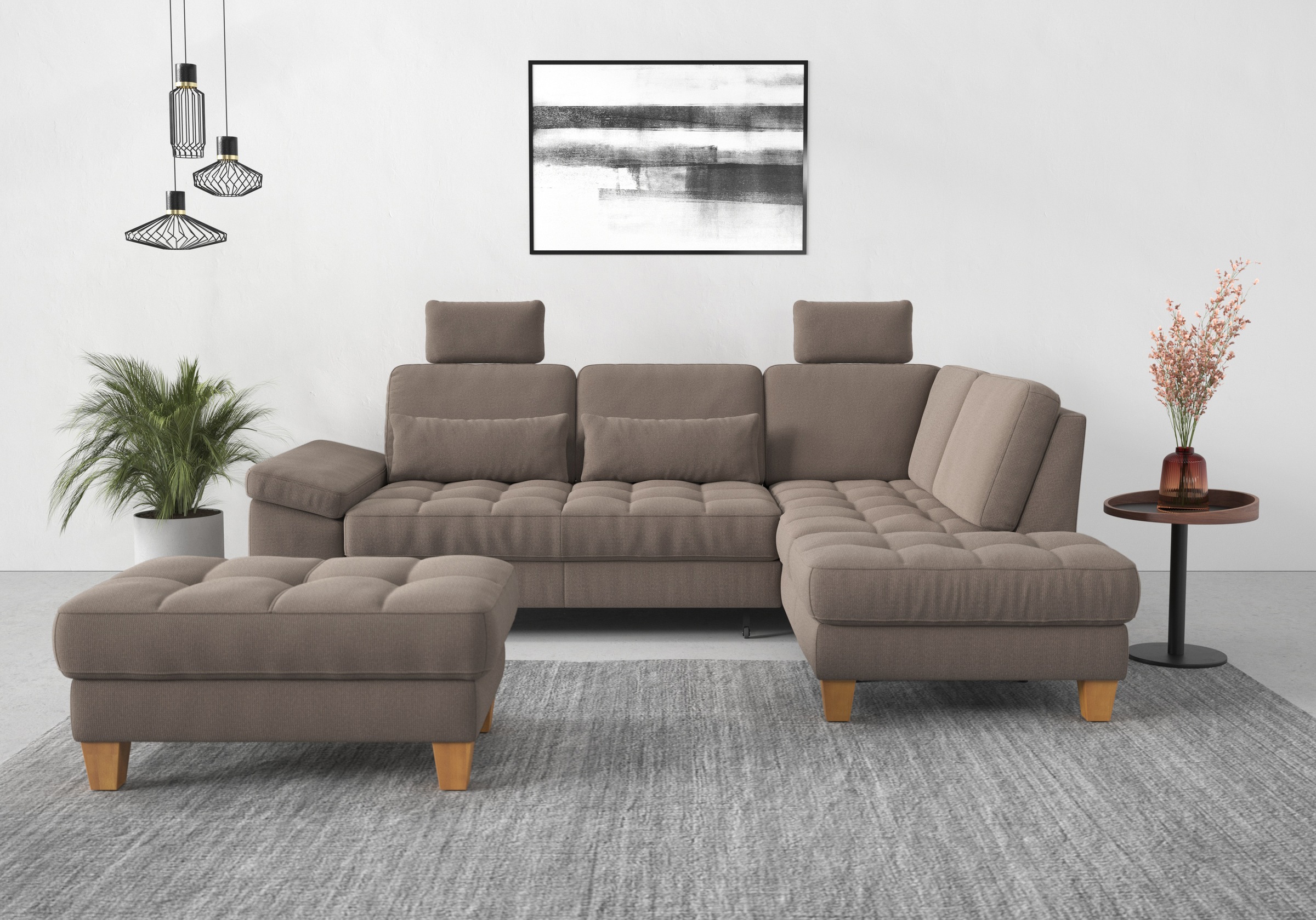 sit&more Ecksofa »Westham L-Form«, mit Ottomane, mit oder ohne Bettfunktion, Bettkasten, Verstellung
