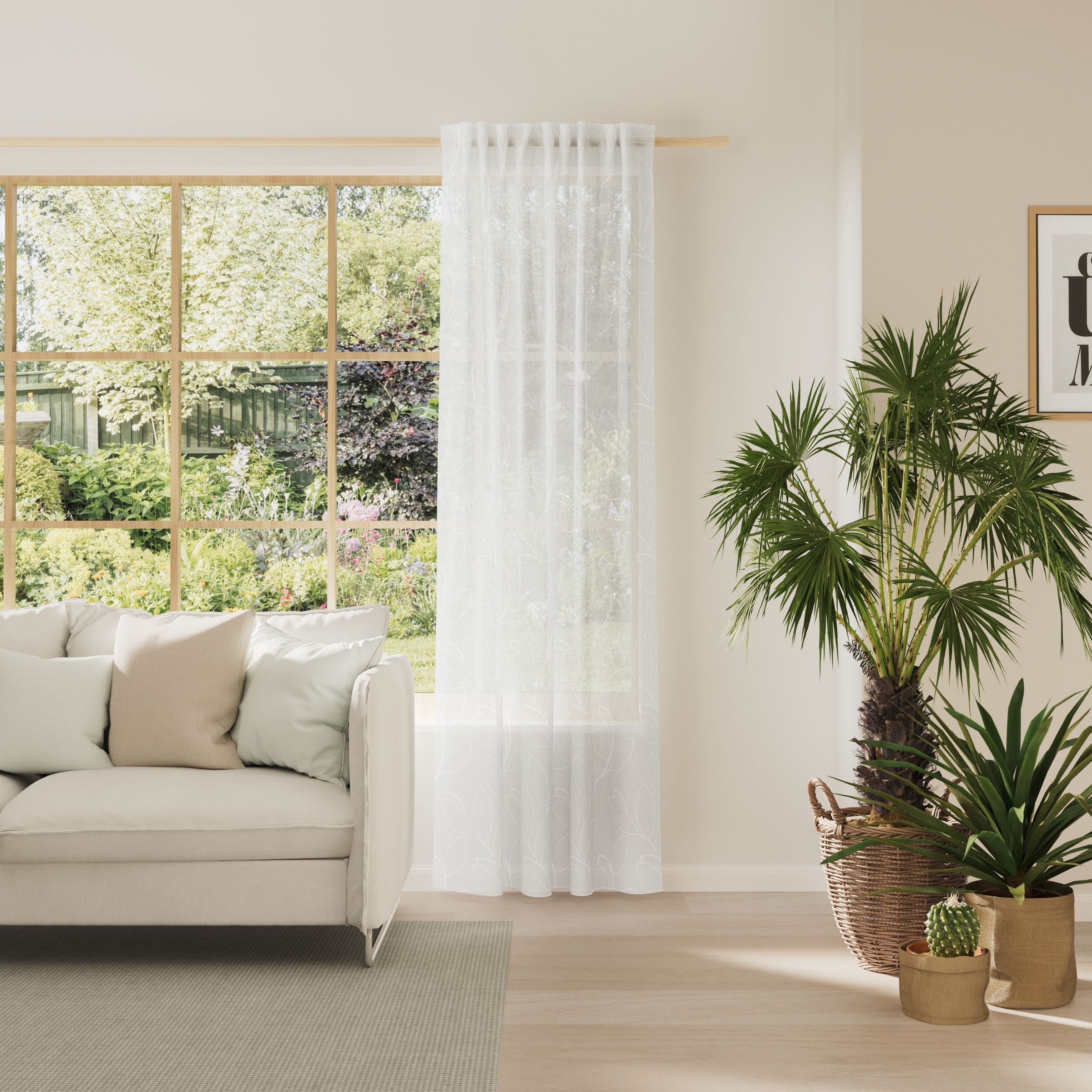 Neutex for you! Vorhang »NENA« Multifunktionsband 1 Stk. tlg. Bouclé-Optik, criss-cross Struktur, Stickmuster