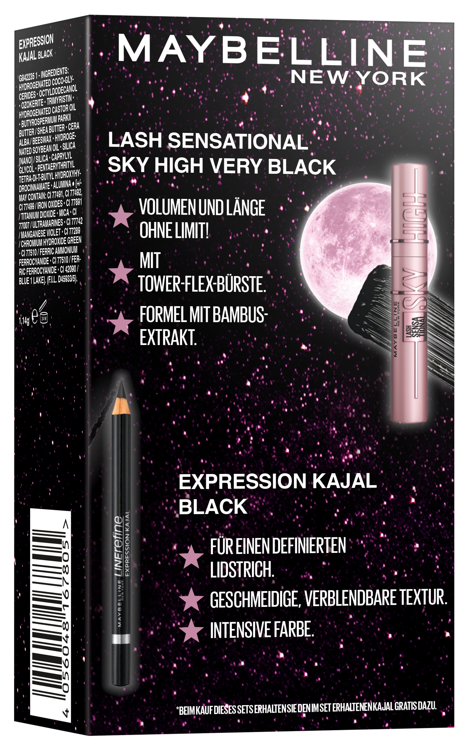 MAYBELLINE NEW YORK Make-up Set »Maybelline New York Xmas Coffret Sky High + Expression Kajal«