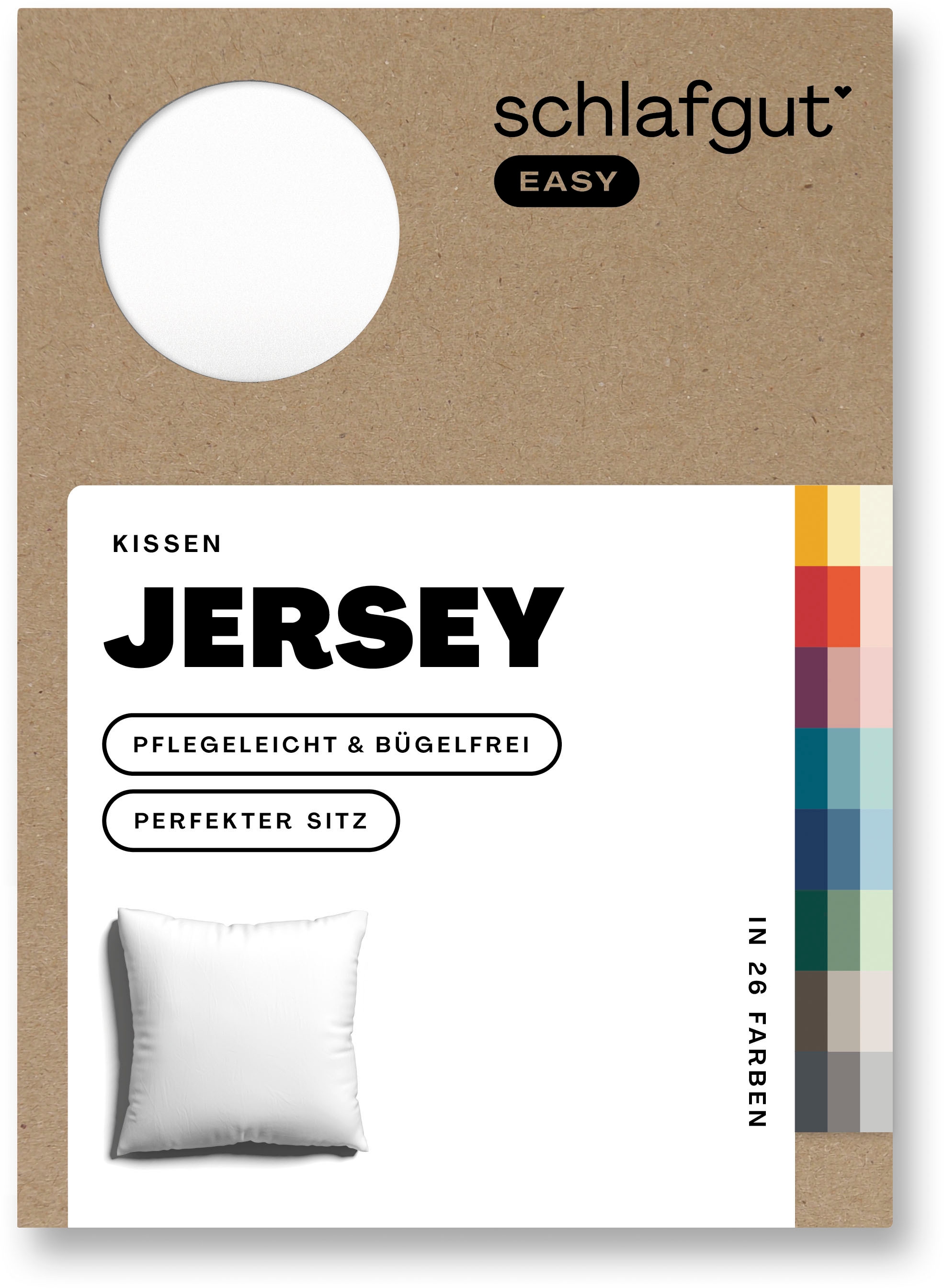 Bild von Schlafgut Kissenbezug »EASY Jersey«, (1 St.), Kissenhülle mit Reißverschluss, weich und saugfähig, Kissenbezug