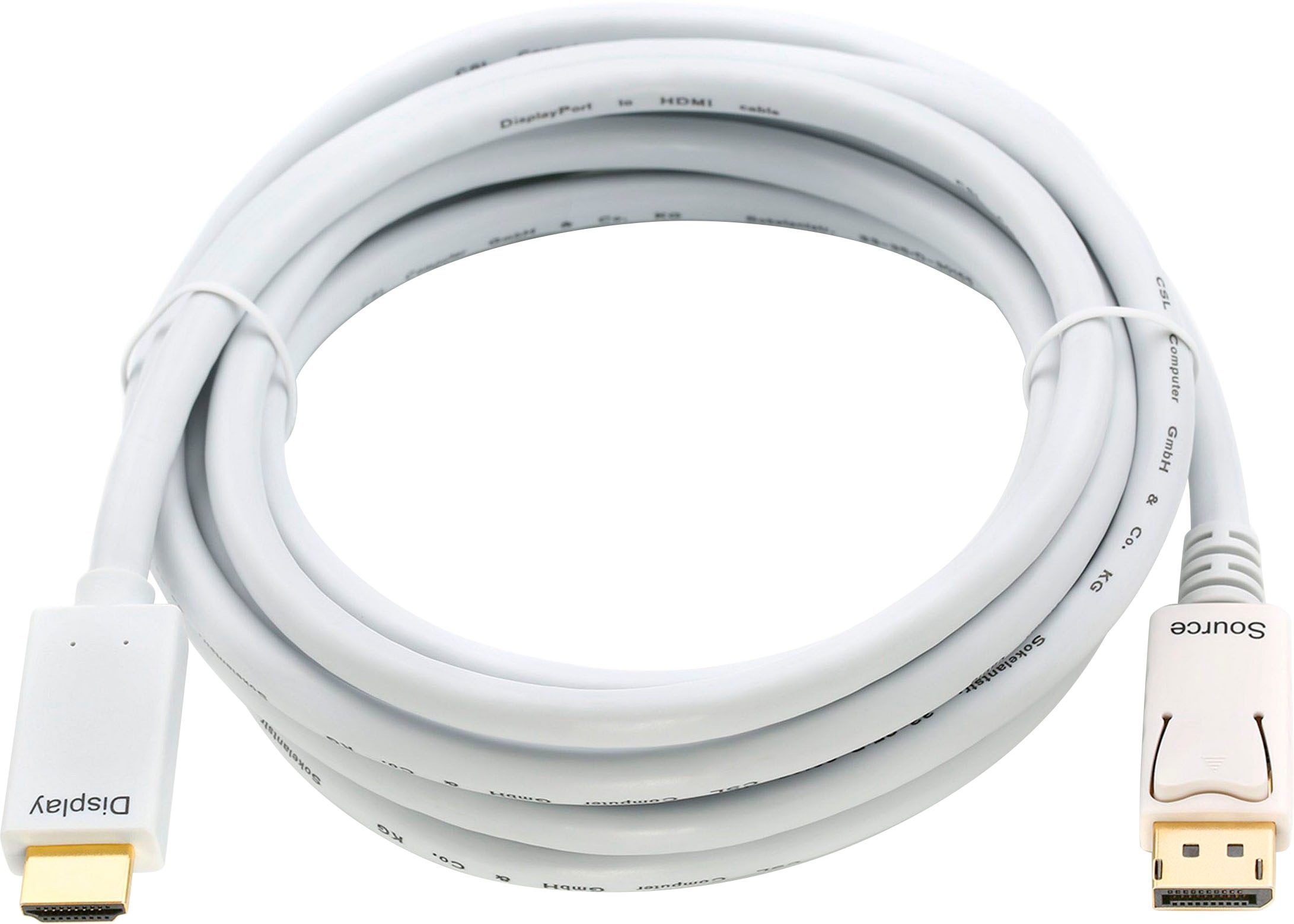 CSL Audio- & Video-Kabel »DisplayPort, HDMI Kabel, mehrfach geschirmt, verschiedene Längen«, HDMI-DisplayPort, HDMI-DisplayPort, 500 cm