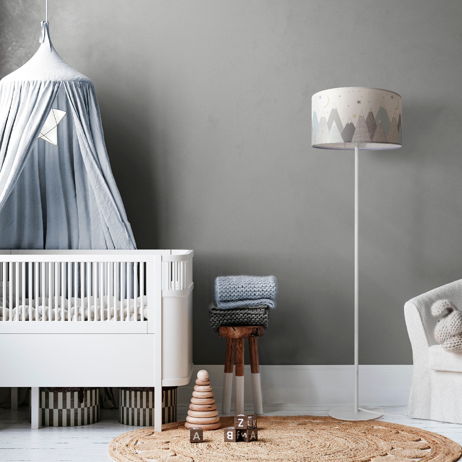 Stoff Stehlampe Babyzimmer Berge Lampenschirm Cosmo«, online Lampe Home Kinder »Luca Stehlampe Paco Wolken kaufen
