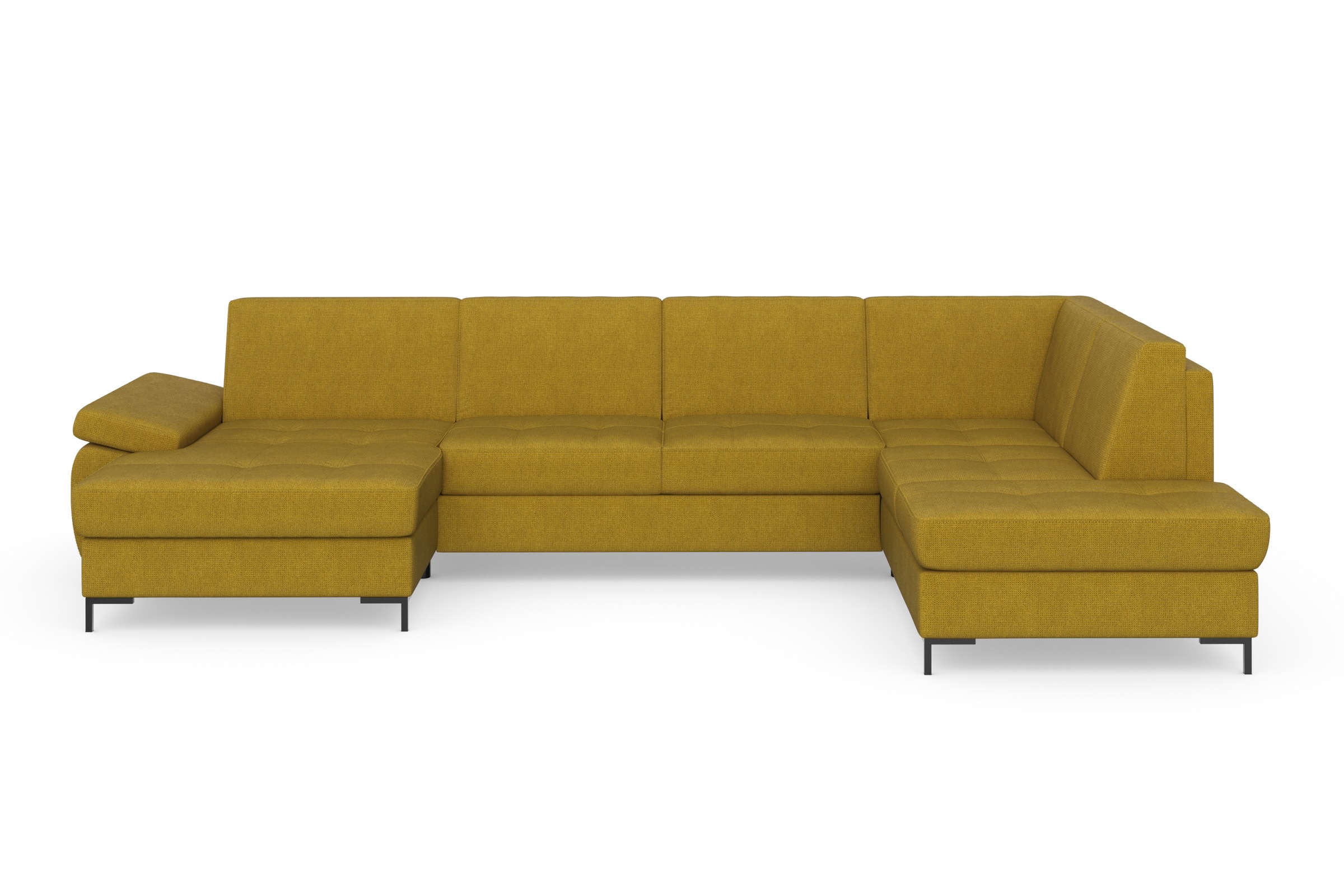 DOMO collection Wohnlandschaft »Capelo U-Form«, mit Armteilverstellung, wahlweise mit Bettfunktion, Federkern