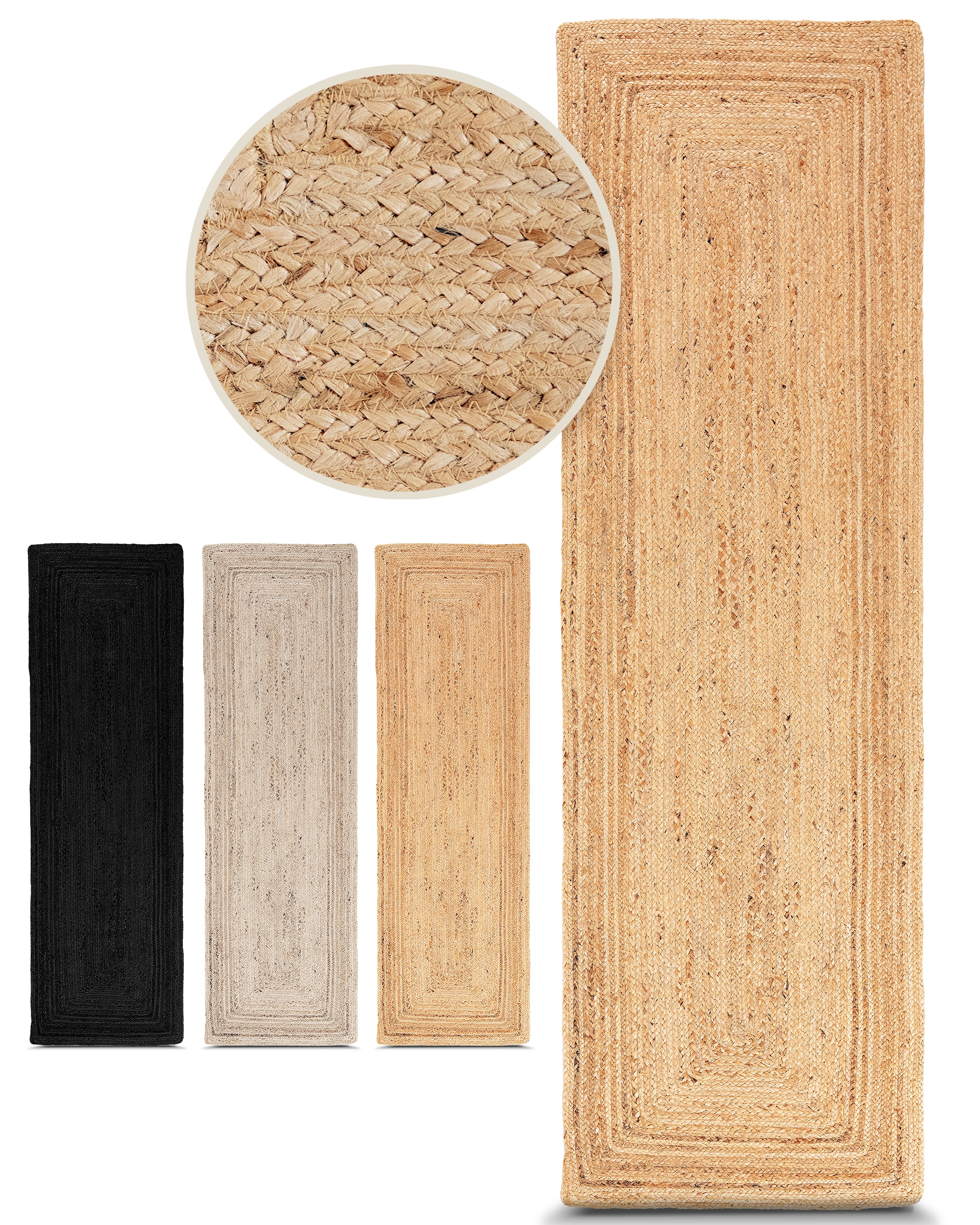carpetfine Teppich »Nele Juteteppich Naturfaser«, rechteckig, 6 mm Höhe, ge günstig online kaufen