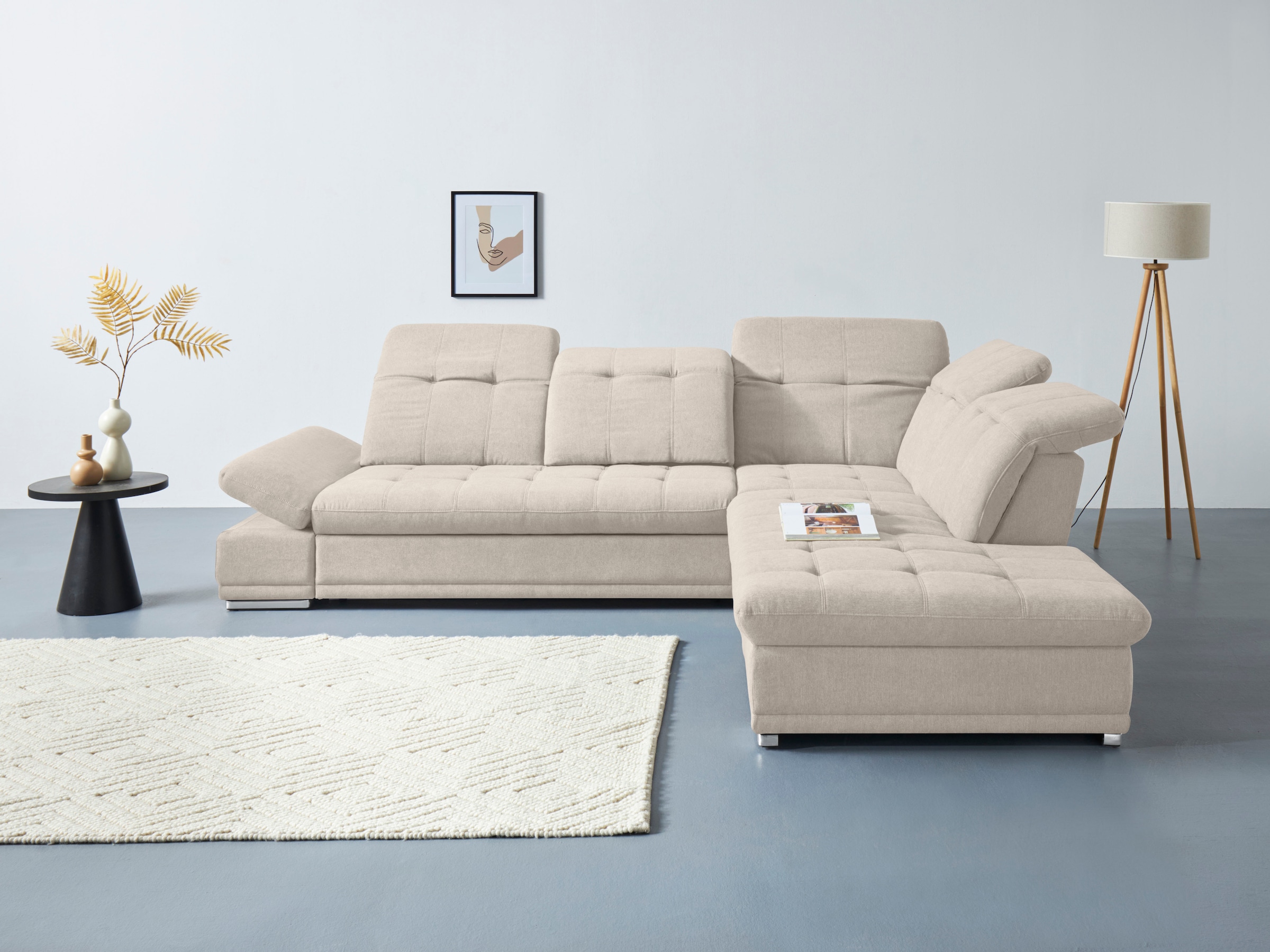 COTTA Ecksofa "Holiday L-Form mit Sitztiefen-, Armteil- und Kopfteilverstel günstig online kaufen