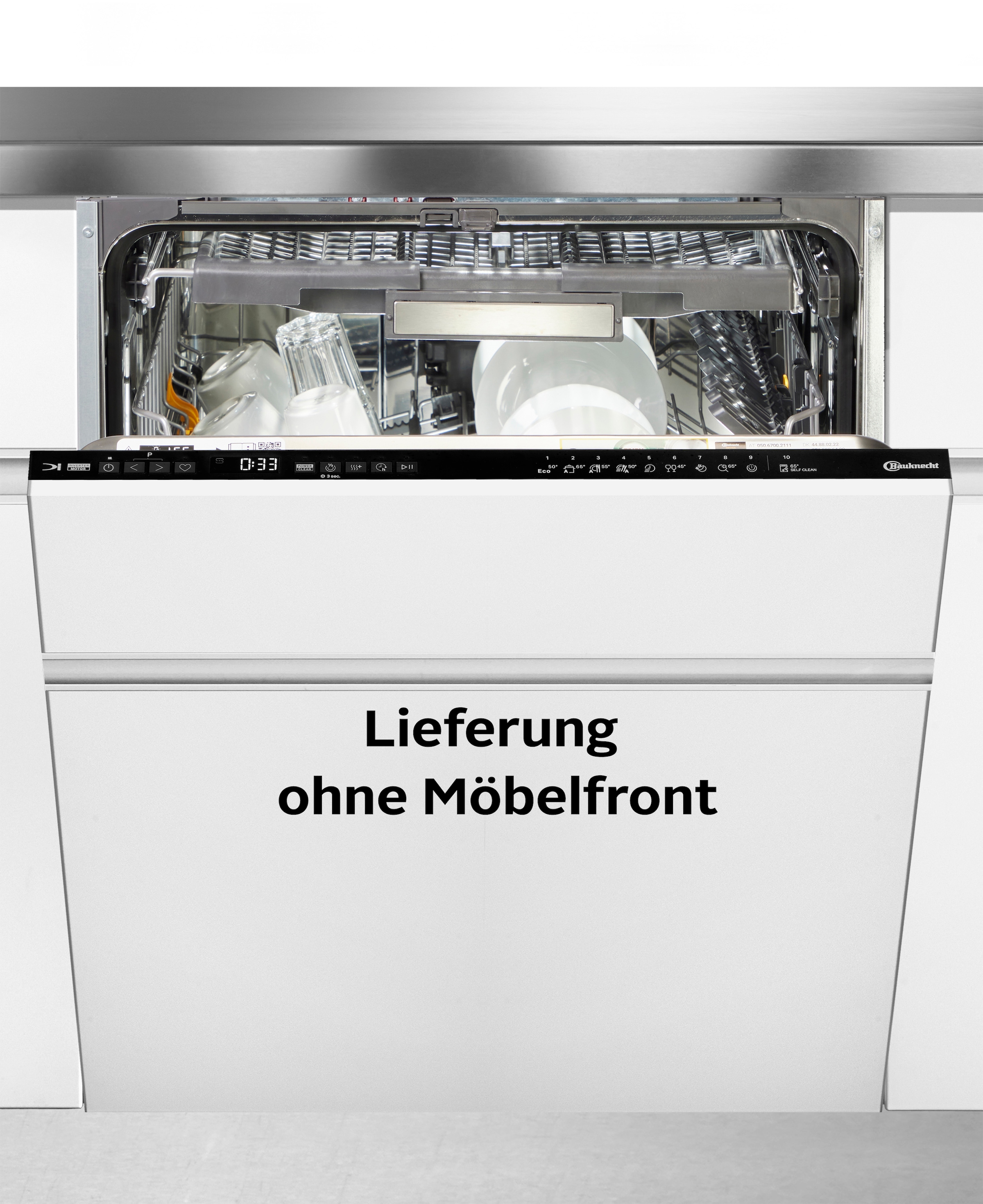 BAUKNECHT vollintegrierbarer Geschirrspüler »BK7IA115B2M6L0« 15 tlg. Maßgedecke Großer MaxiSpace Innenraum, inklusive PowerClean Pro Hochdruckdüsen