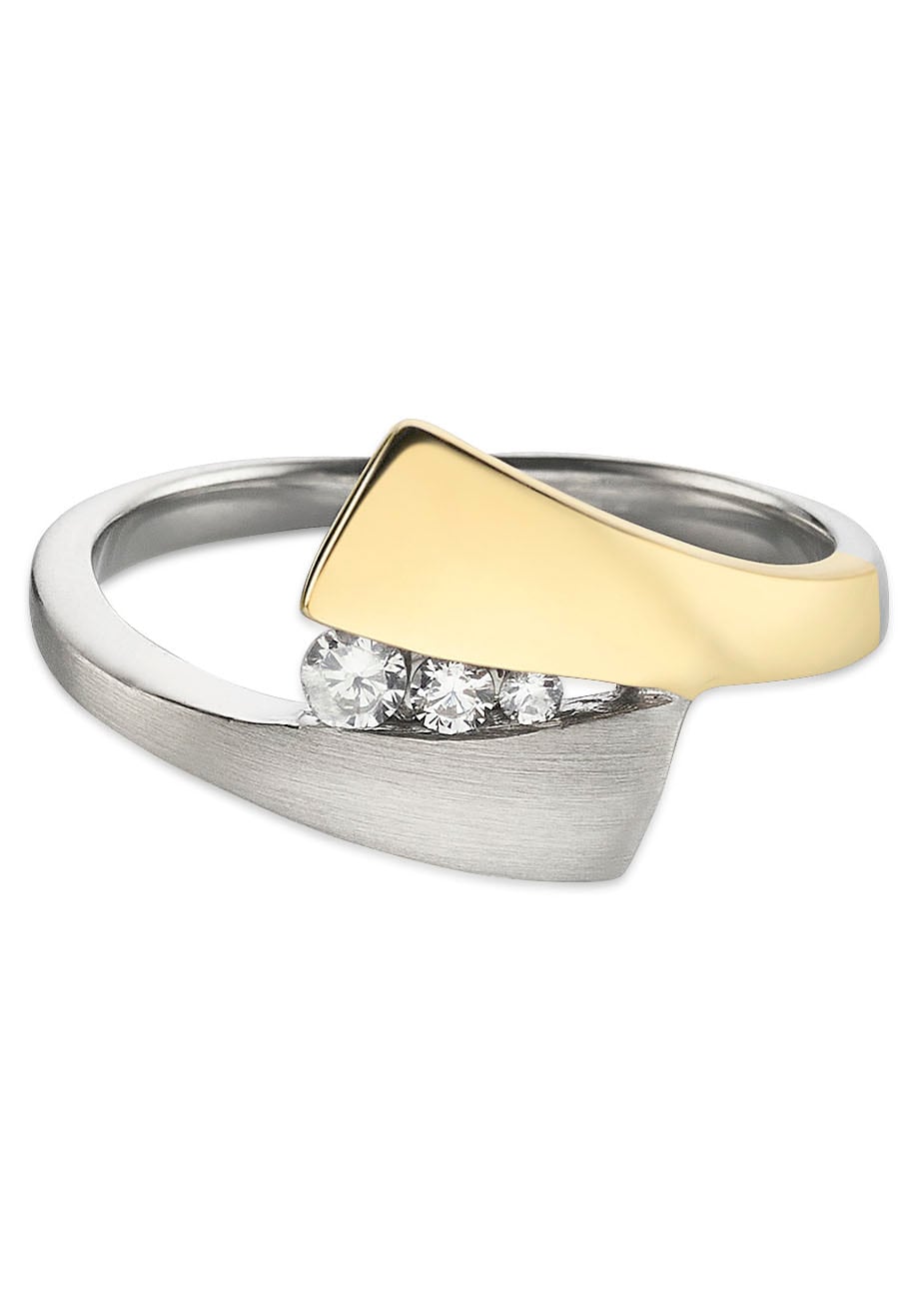 kaufen Silberring Geschenk, Gold«, Banani Bruno Online-Shop »Schmuck Fingerring im Glitzerstein Damenring Zirkonia (synth.) Silber mit
