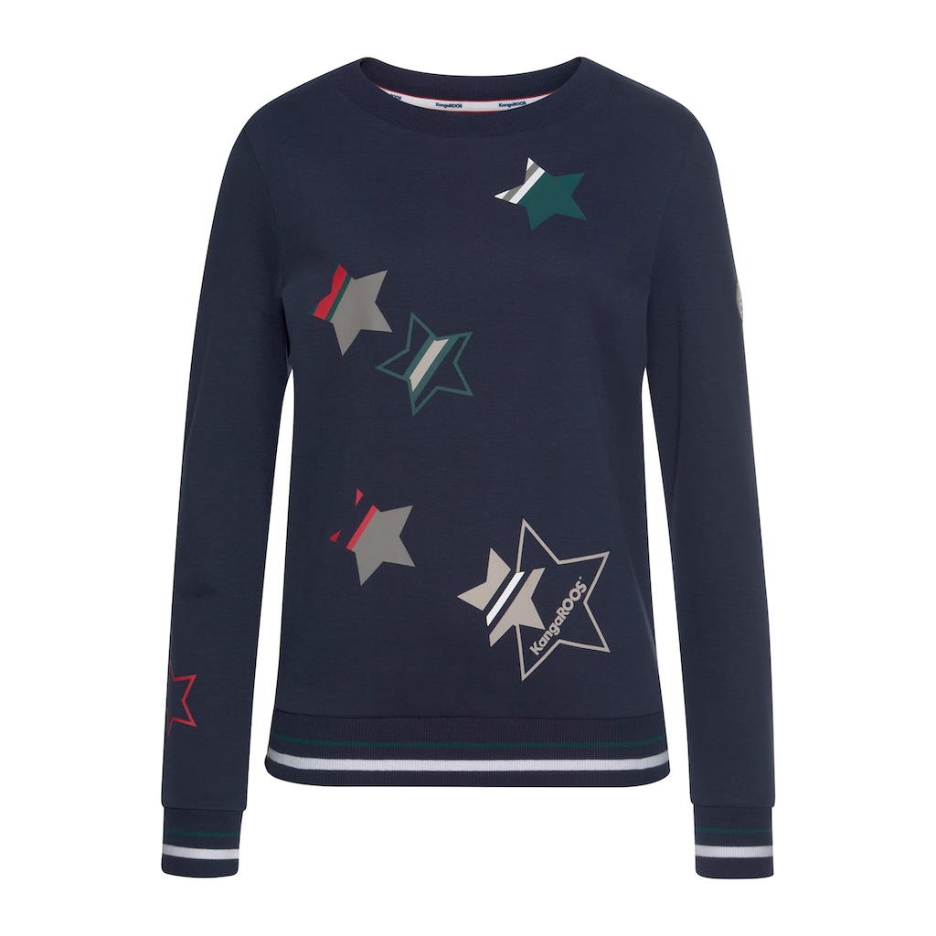 KangaROOS Sweater, mit süßen Sternchen-Drucken