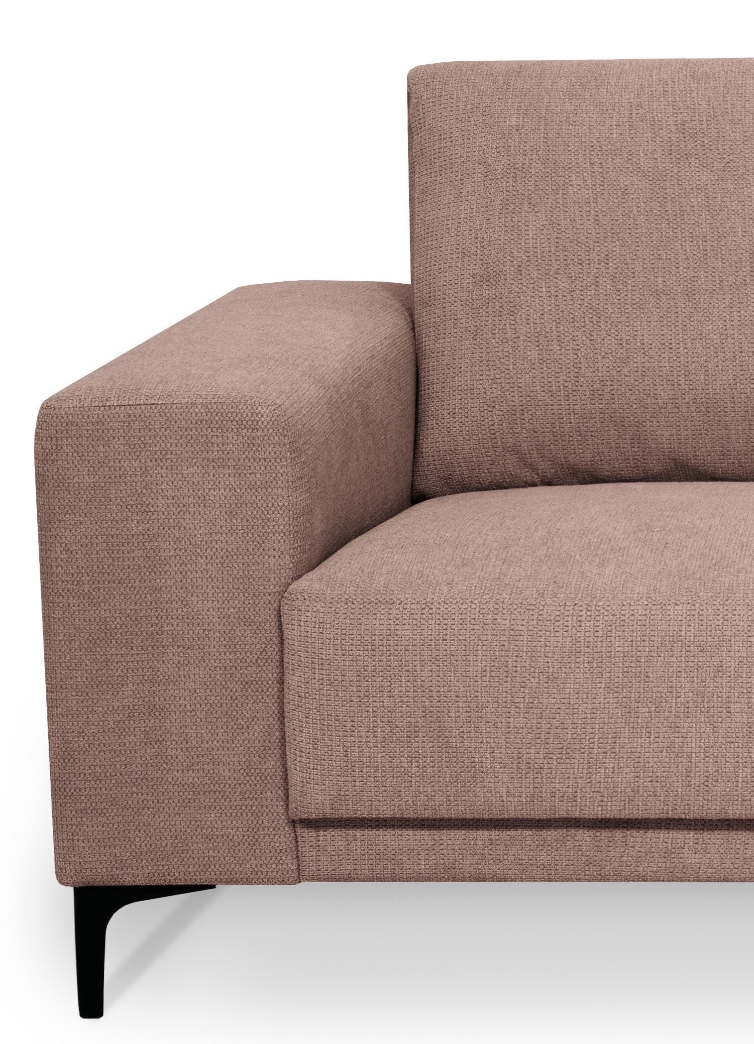 Places of Style Ecksofa »Xander, L-Form,«, Breite 289 cm, Webstoff, Soft-Touch Chenille, schwarze Metallfüße