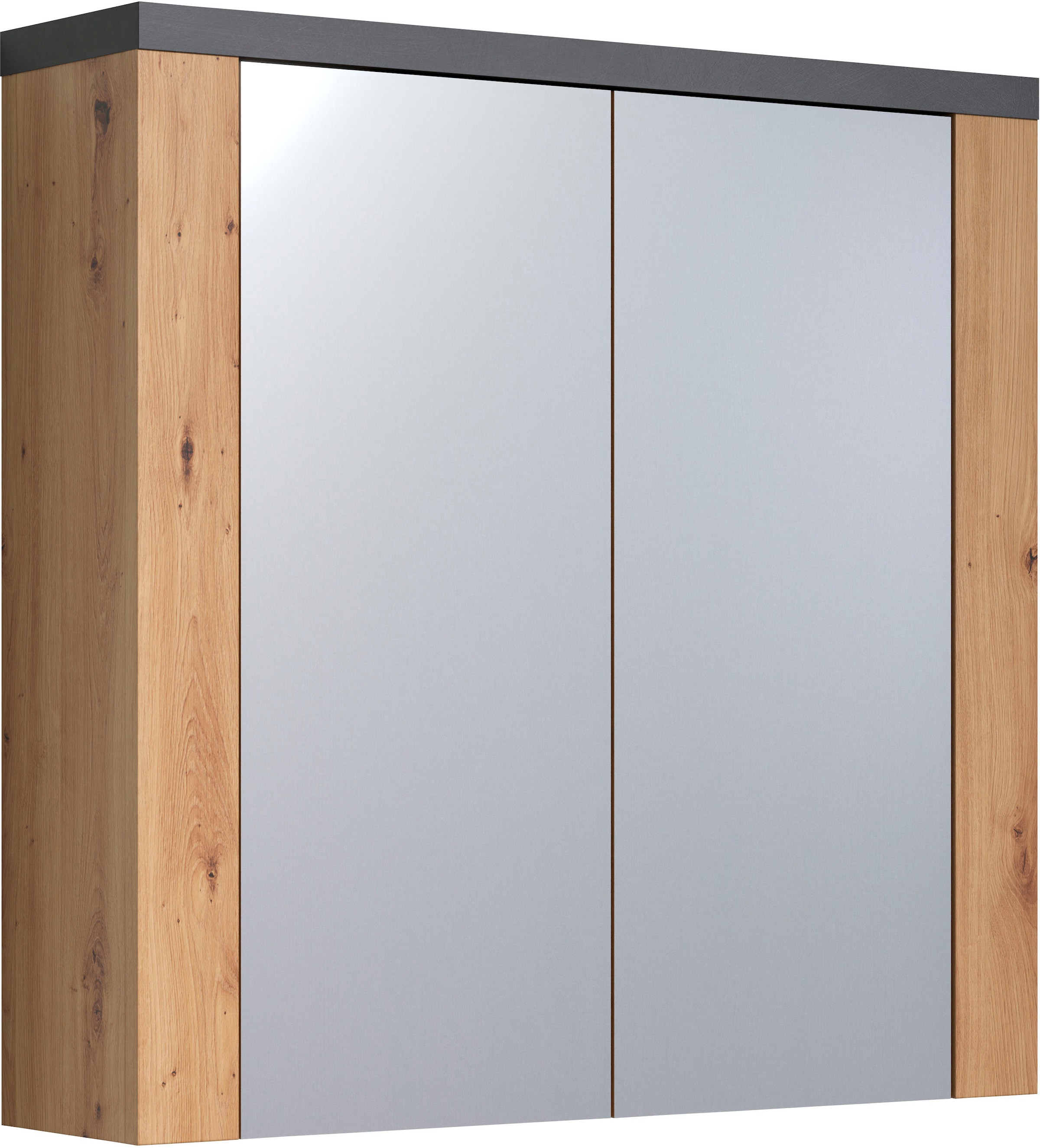 welltime Spiegelschrank »Ambres« Badspiegel in matter Echtholzoptik - Maße (B/T/H) 79/20/78 cm