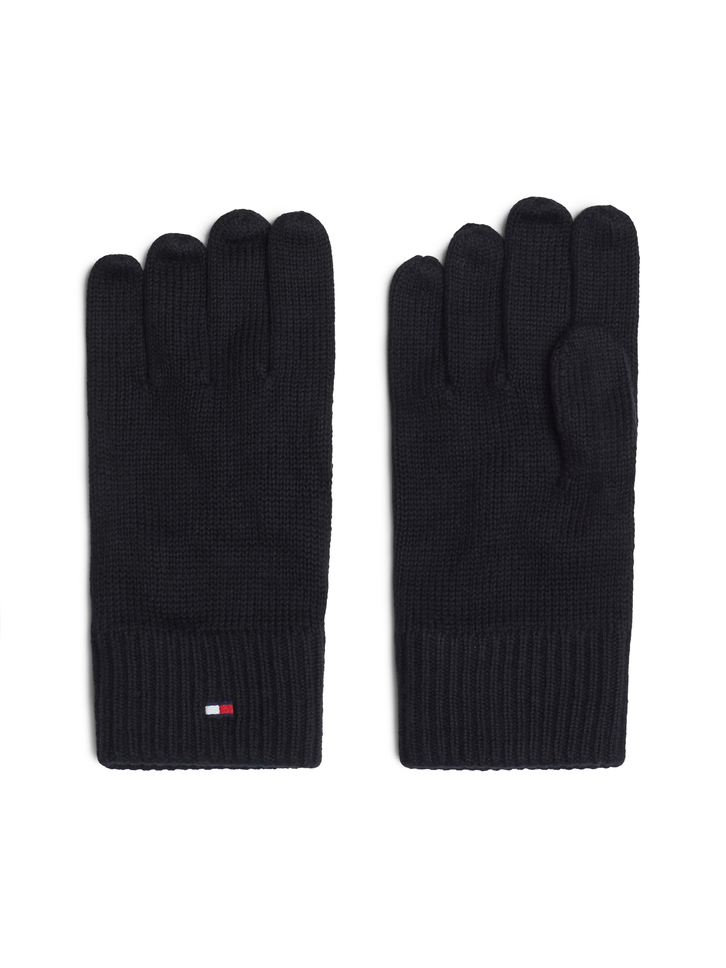 Tommy Hilfiger Strickhandschuhe »ESSENTIALS FLAG GLOVES« mit Logostickerei