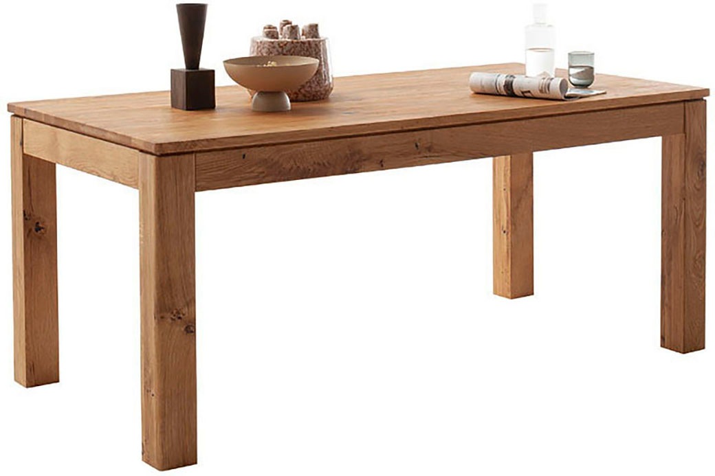 MCA furniture Esstisch »ETNA 4-Fuß Tisch«, (Einzelstück), Massivholz,durchgehende Lamelle,Stollenfuß 10x10cm,Tischplatte 2,5cm